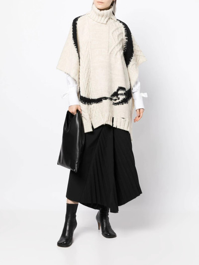 MM6 Maison Margiela roll-neck chunky-knit top outlook