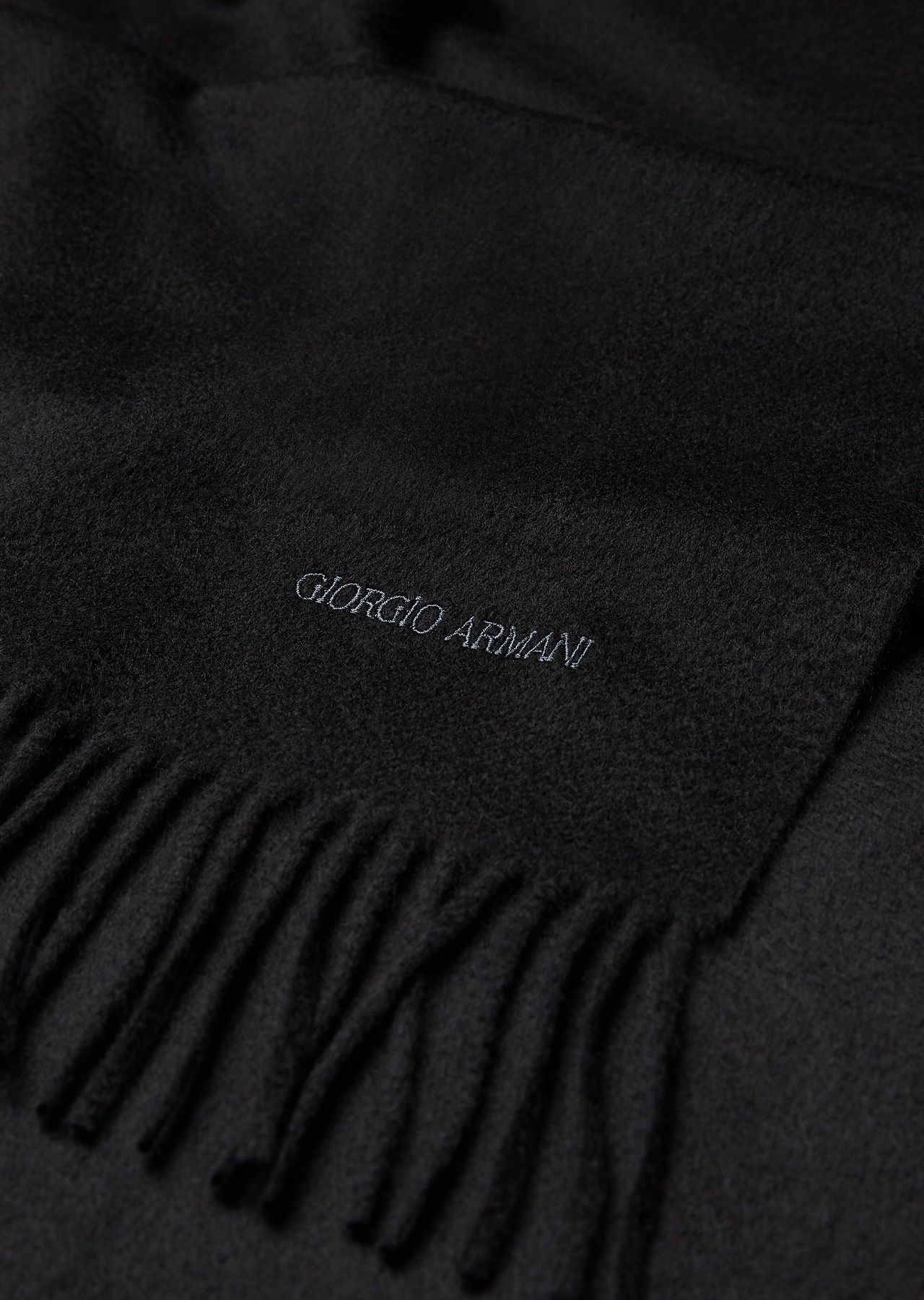 Cashmere stole with fringing - 2