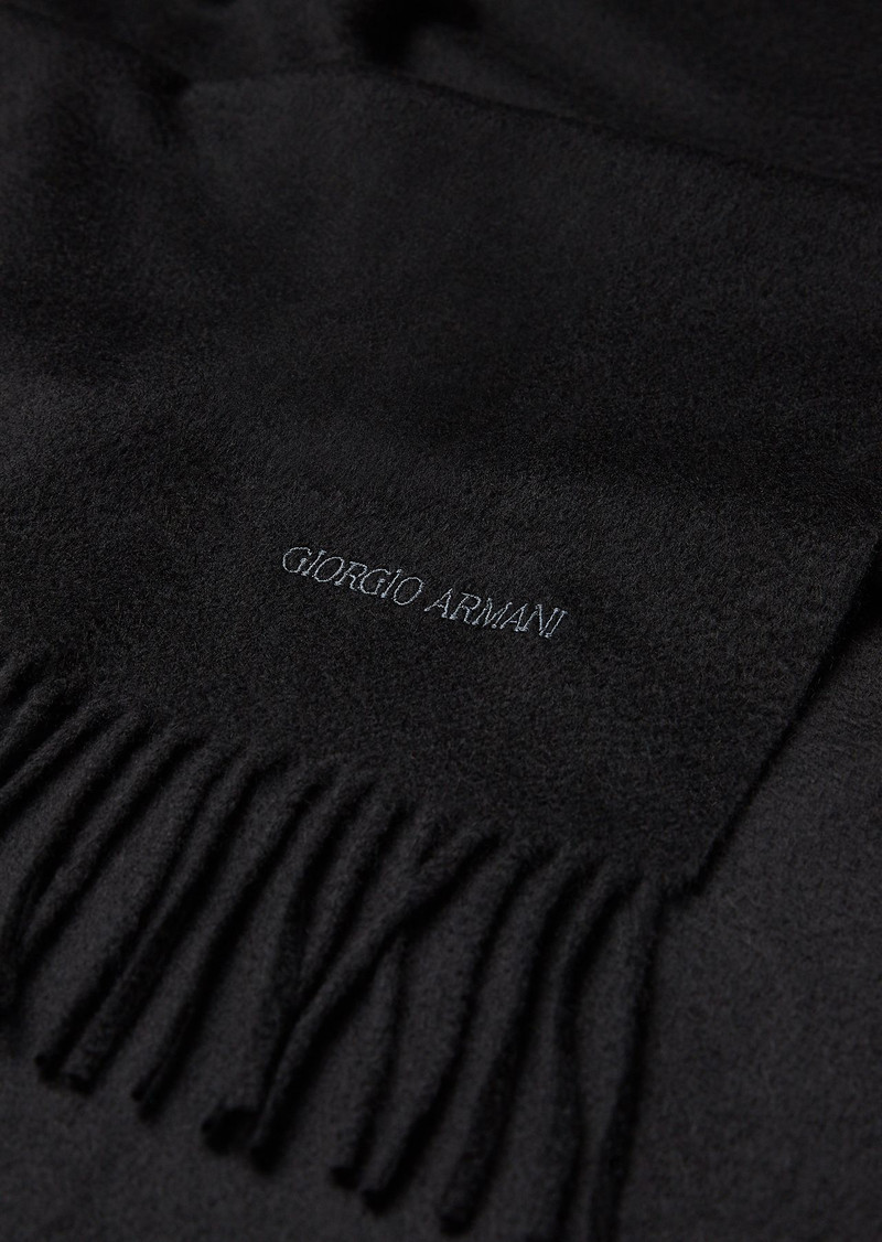 GIORGIO ARMANI Cashmere stole with fringing outlook