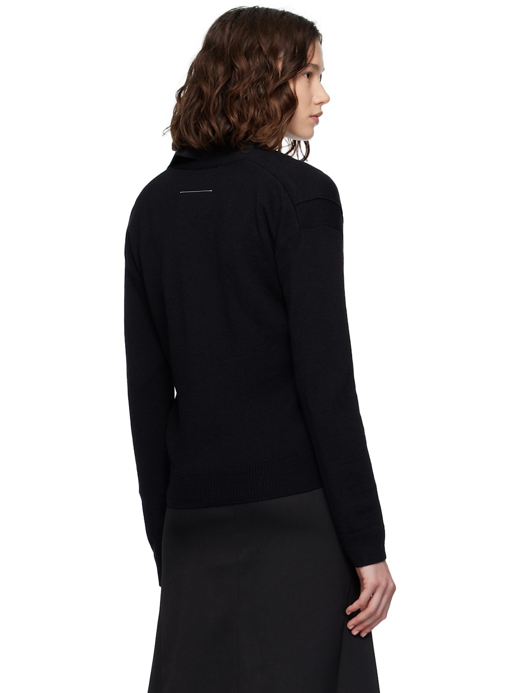 Black Wool Cardigan - 3