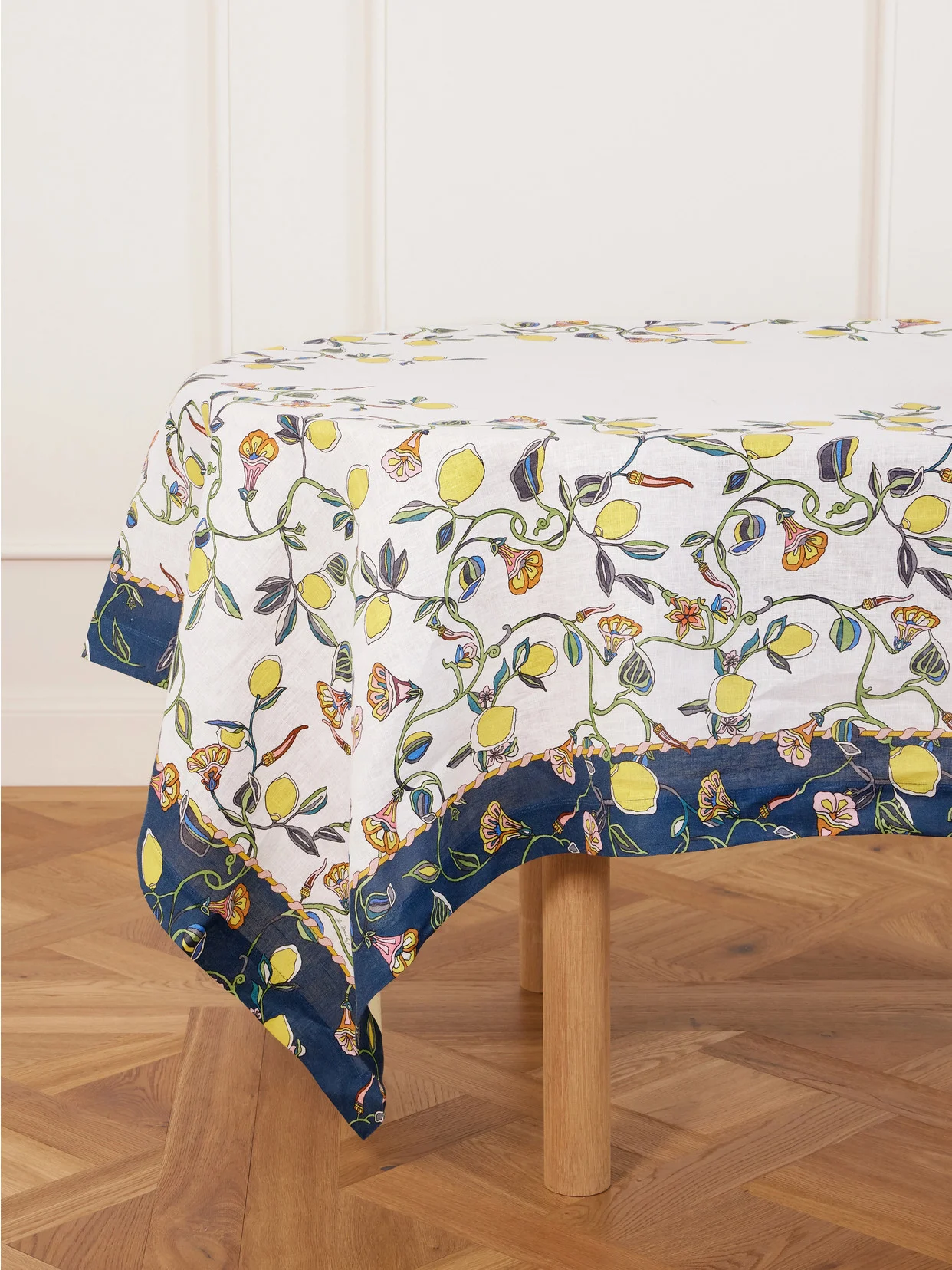 Large Printed Linen Tablecloth - 1