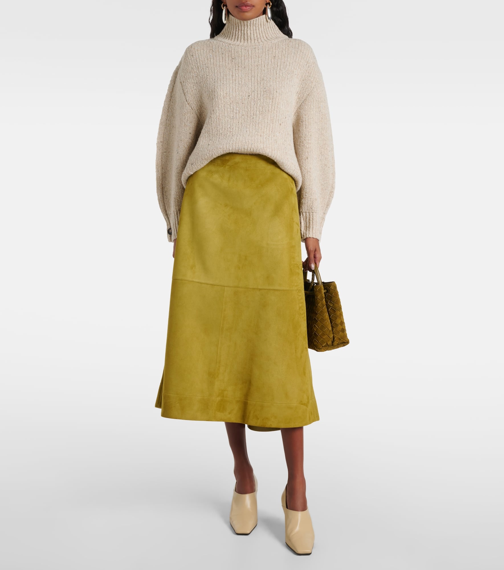 Suede midi skirt - 2