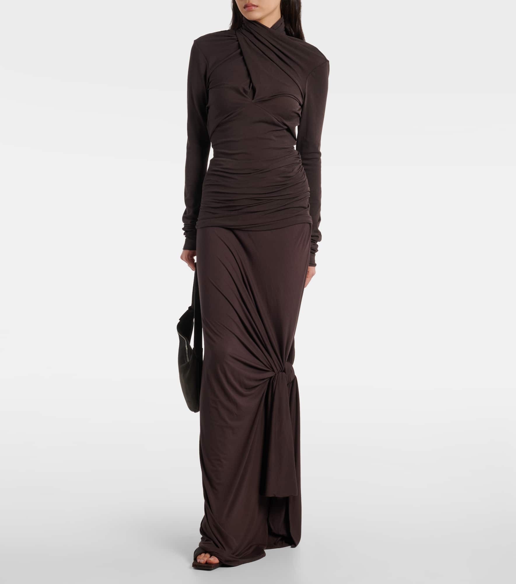 Gres draped cotton-blend top - 2