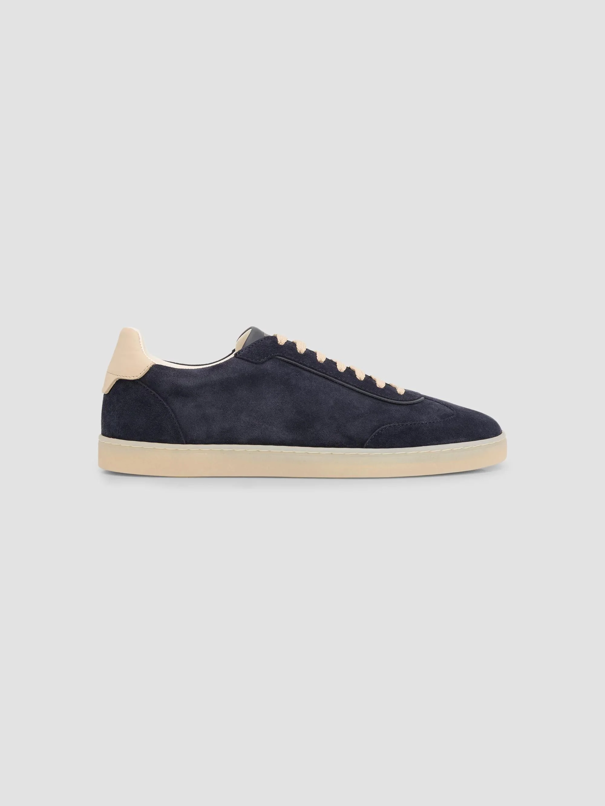 Men's Suede Low-Top Sneakers - Night Sky - 1