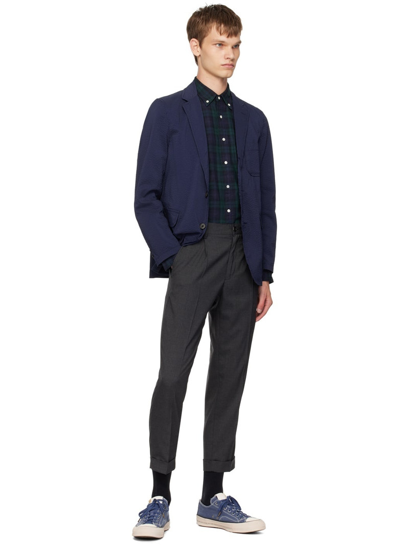 BEAMS PLUS Navy Three-Button Shirt Blazer outlook