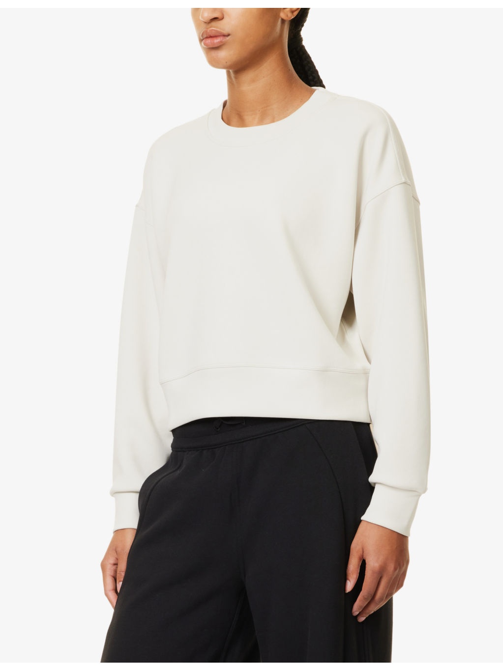 Softstreme Oversized Cropped Crewneck Jersey Sweatshirt - 3