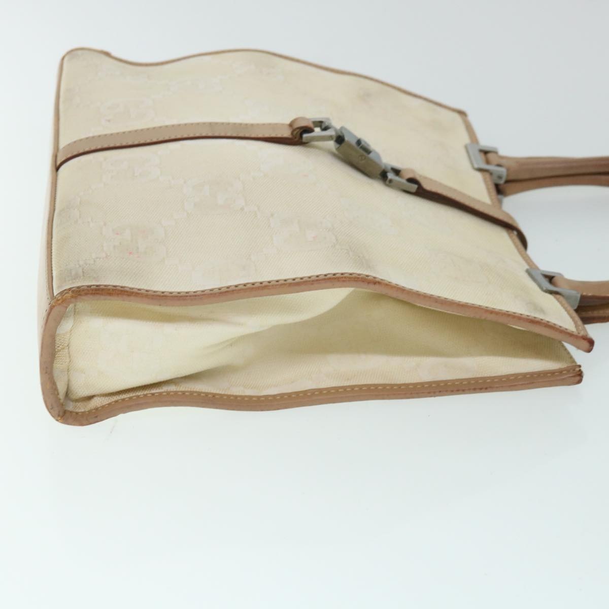 GUCCI GG Canvas Jackie Hand Bag Beige Brown - 3