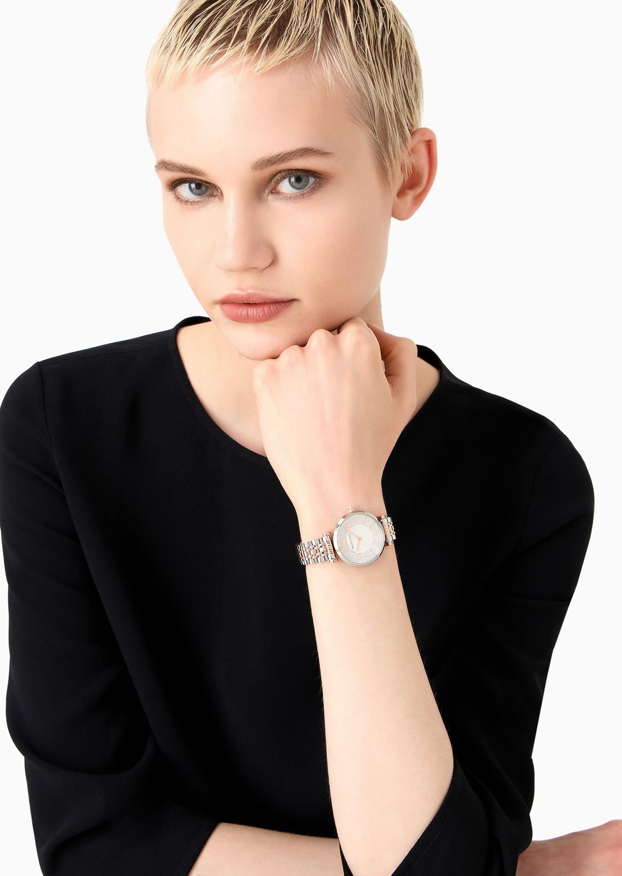 Two-Hand Two-Tone Stainless Steel Watch - 3