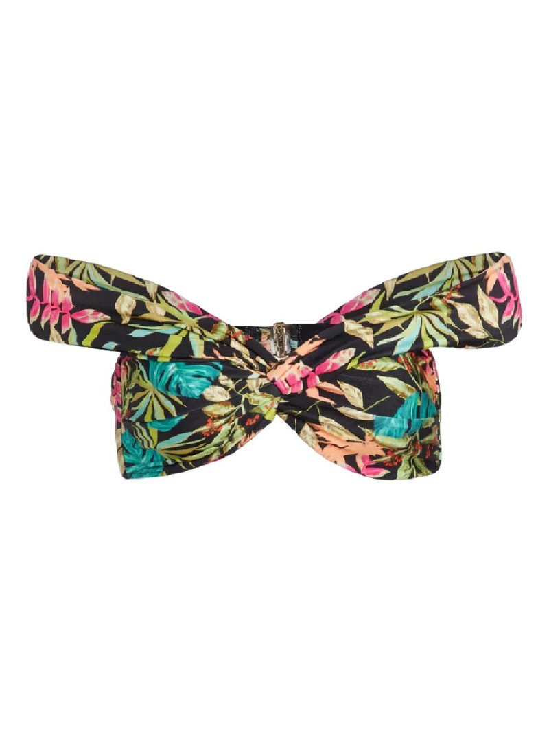 Tropical ruffled bikini top 1