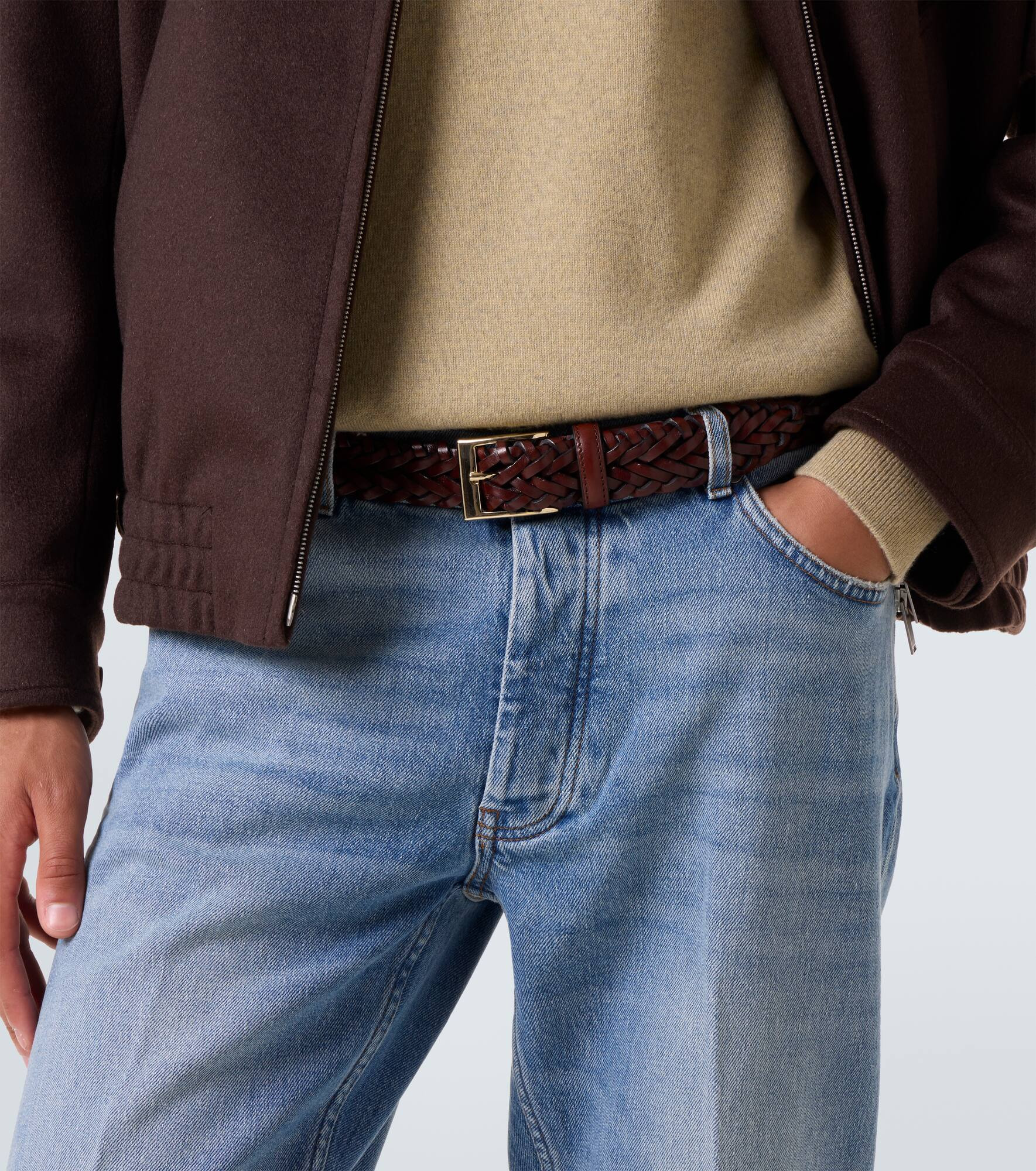 Braided leather belt - 2