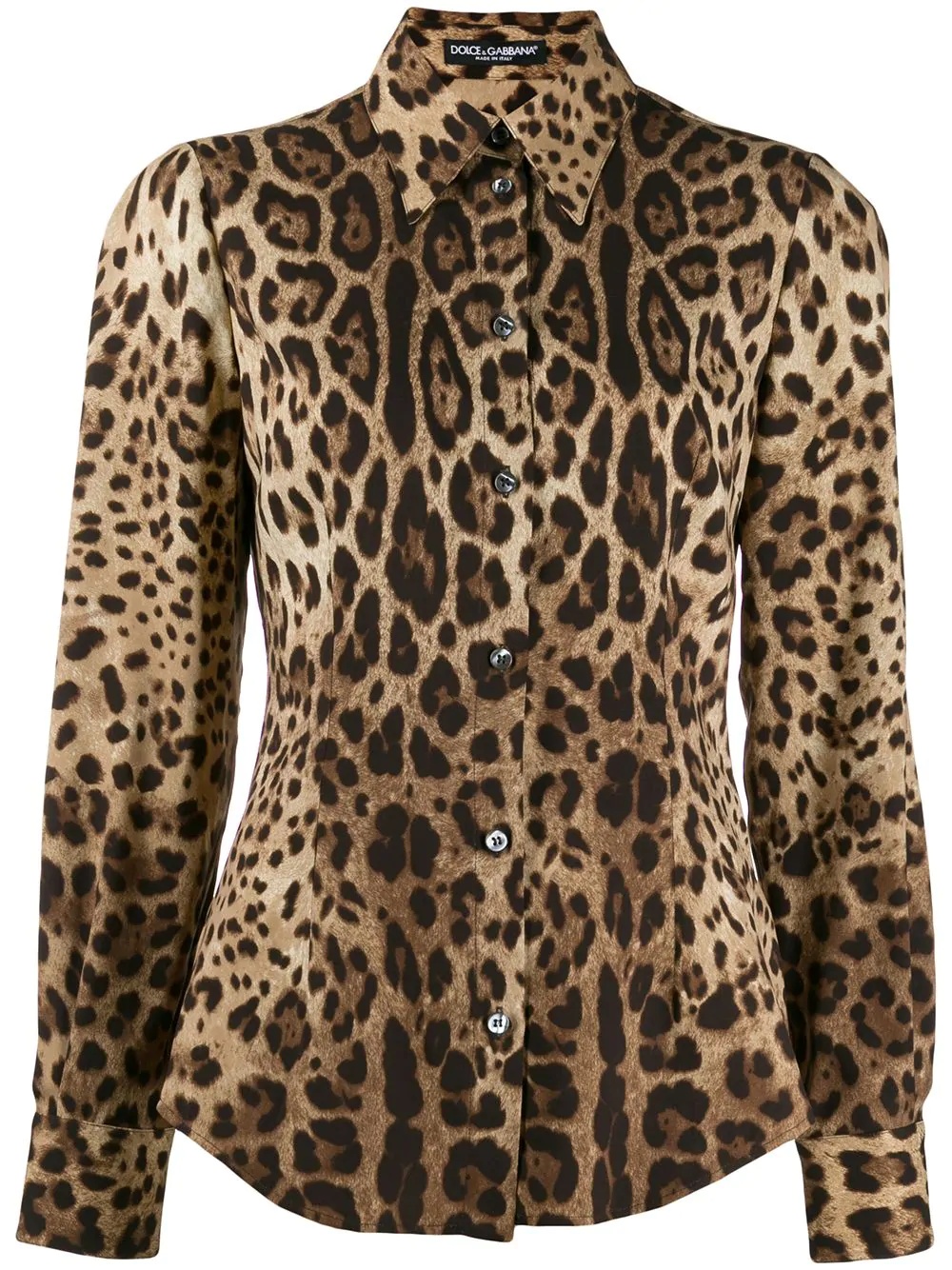 leopard-print long-sleeve shirt - 1