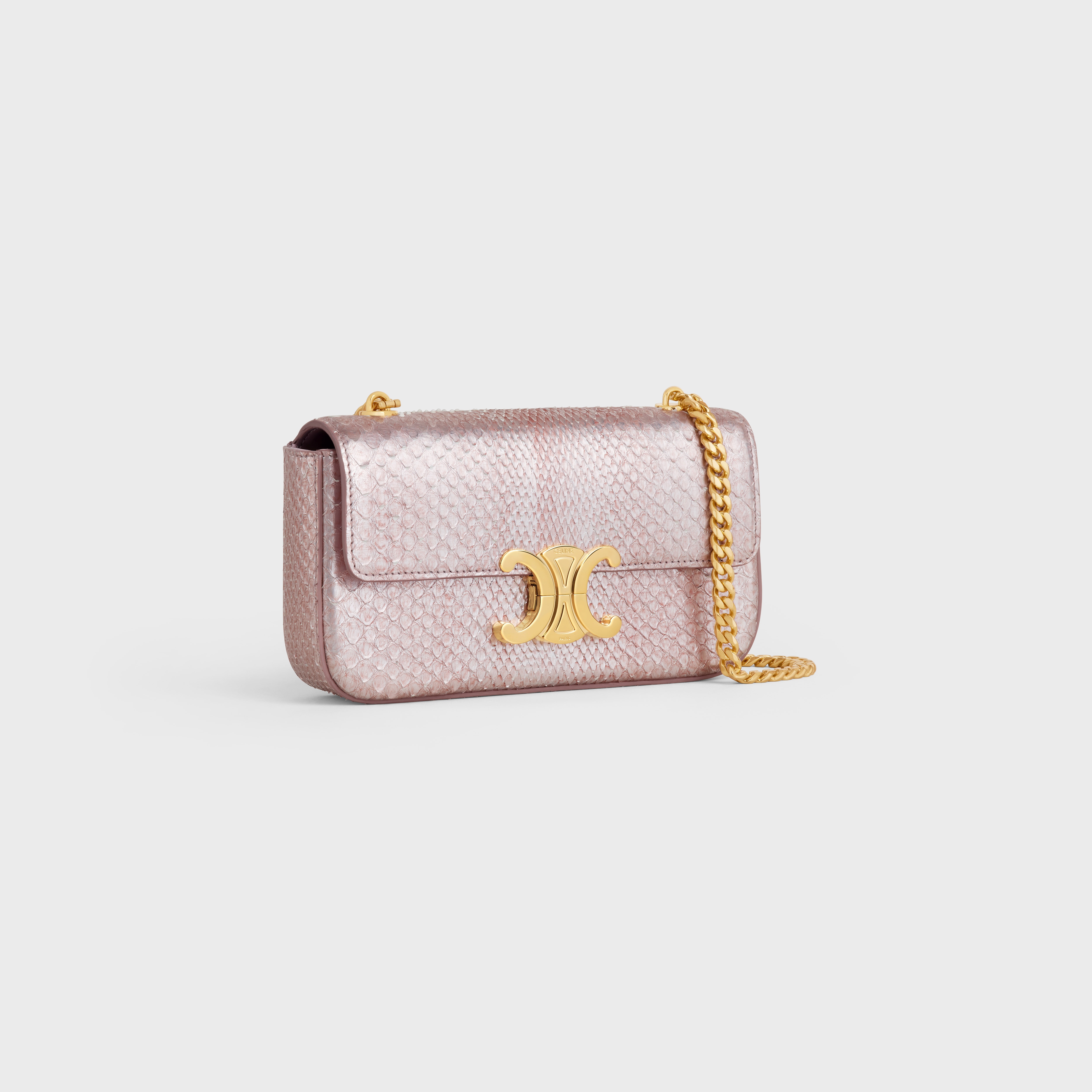 CHAIN SHOULDER BAG CLAUDE in pearly python - 2