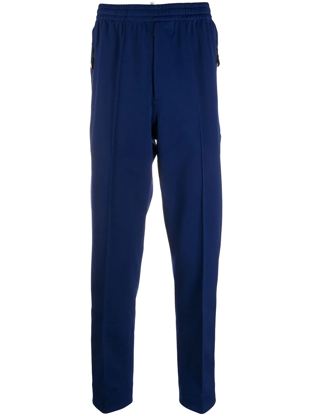 tapered piped-trim track pants - 1