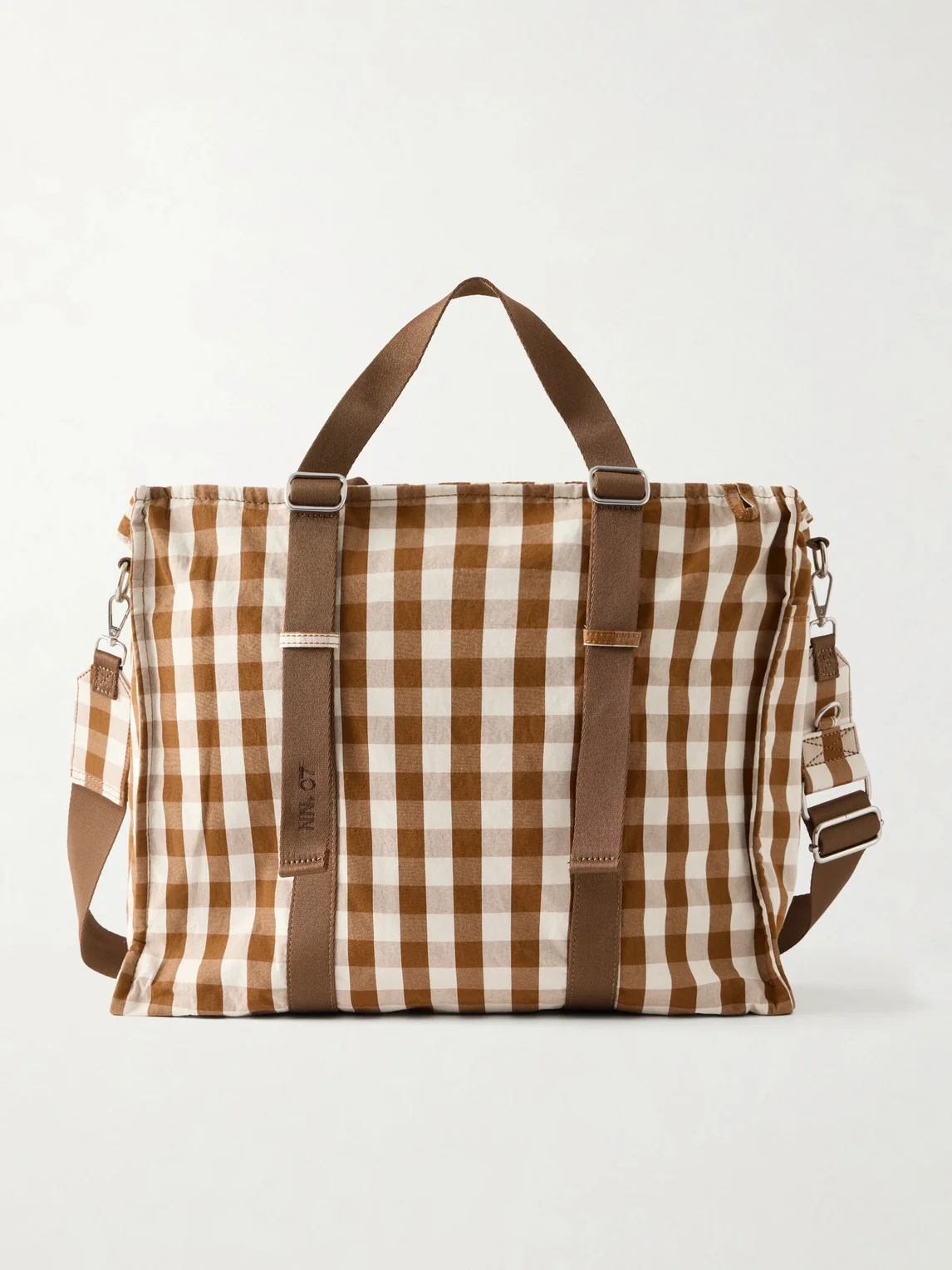 Checked Organic Cotton Weekend Bag - 1