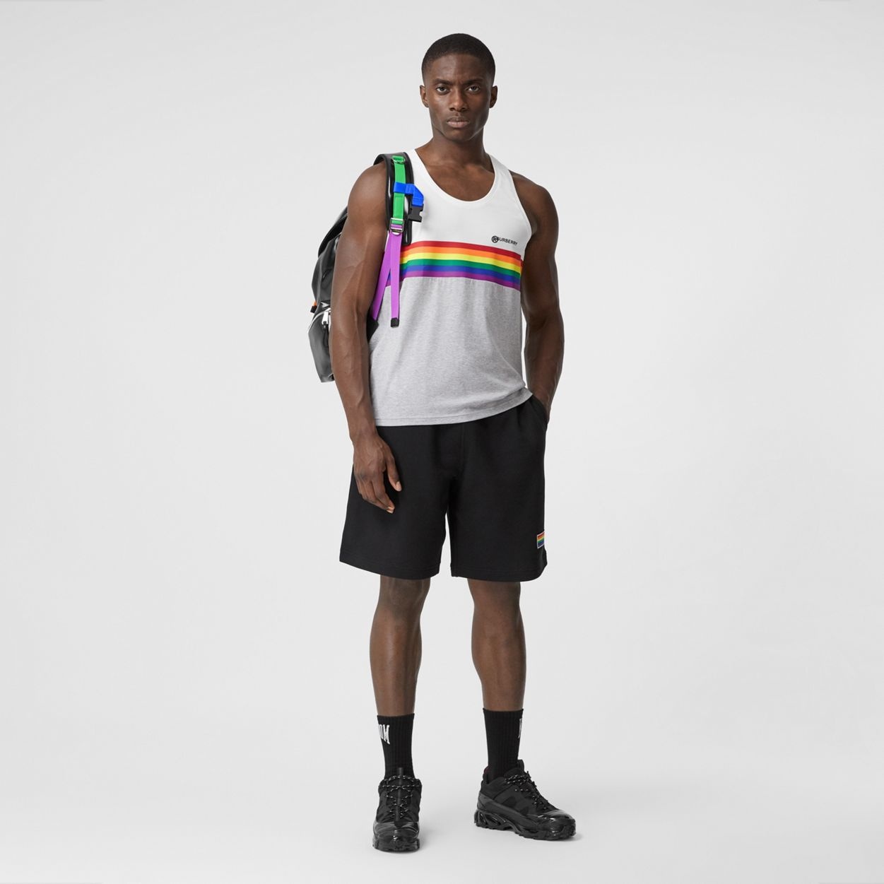 Rainbow Stripe Print Cotton Vest – Unisex - 5