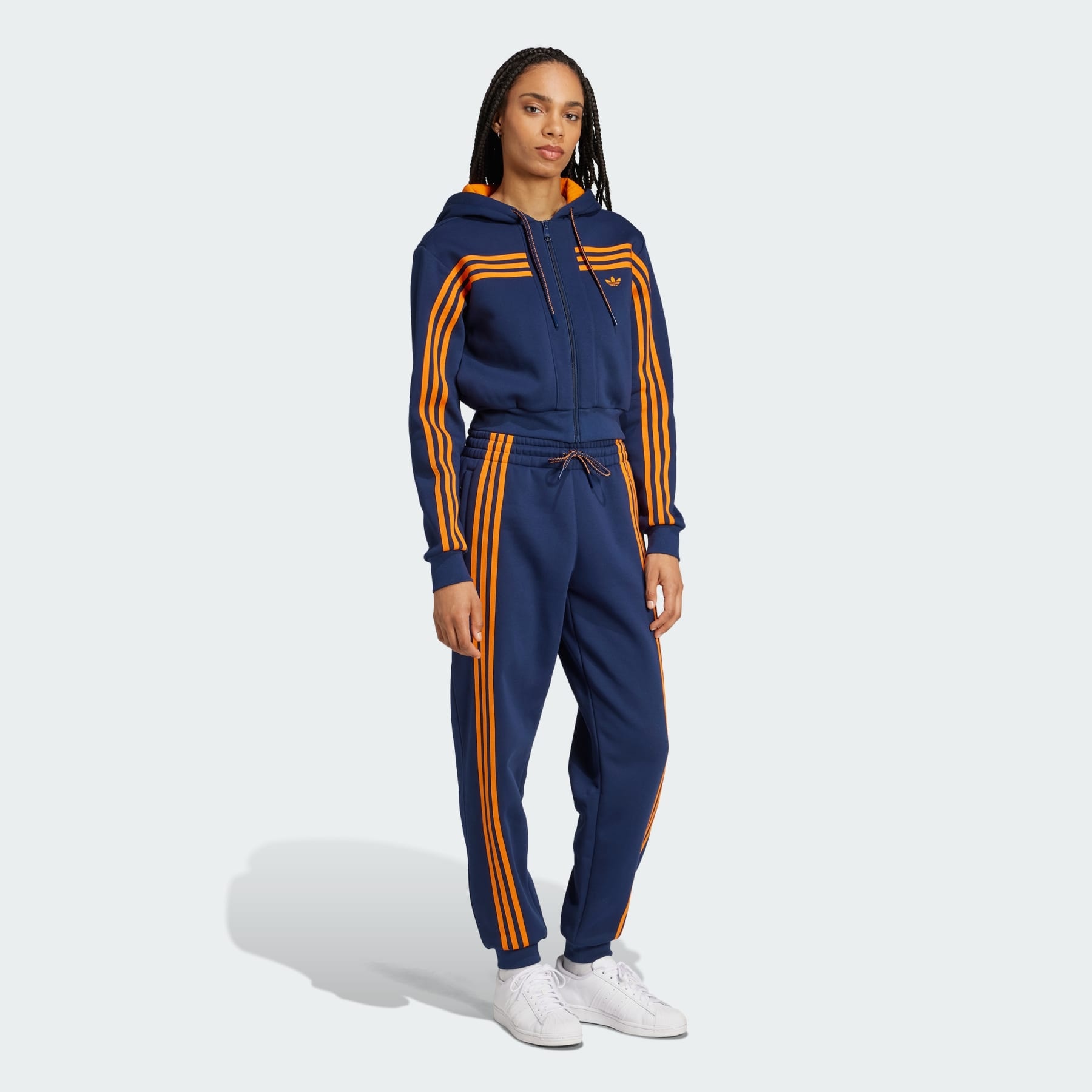 adidas 70s Short Full Zip Fleece Hoodie | REVERSIBLE