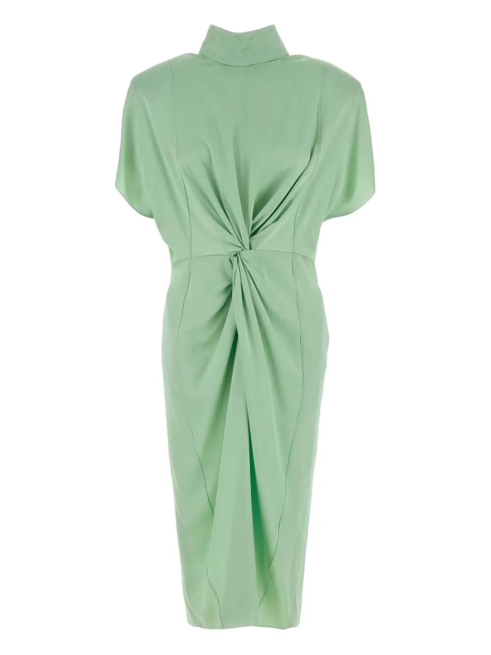 twist-effect midi dress - 1