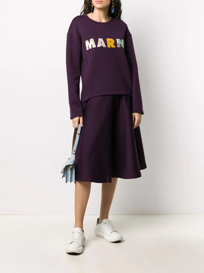 Marni logo patch sweatshirt outlook