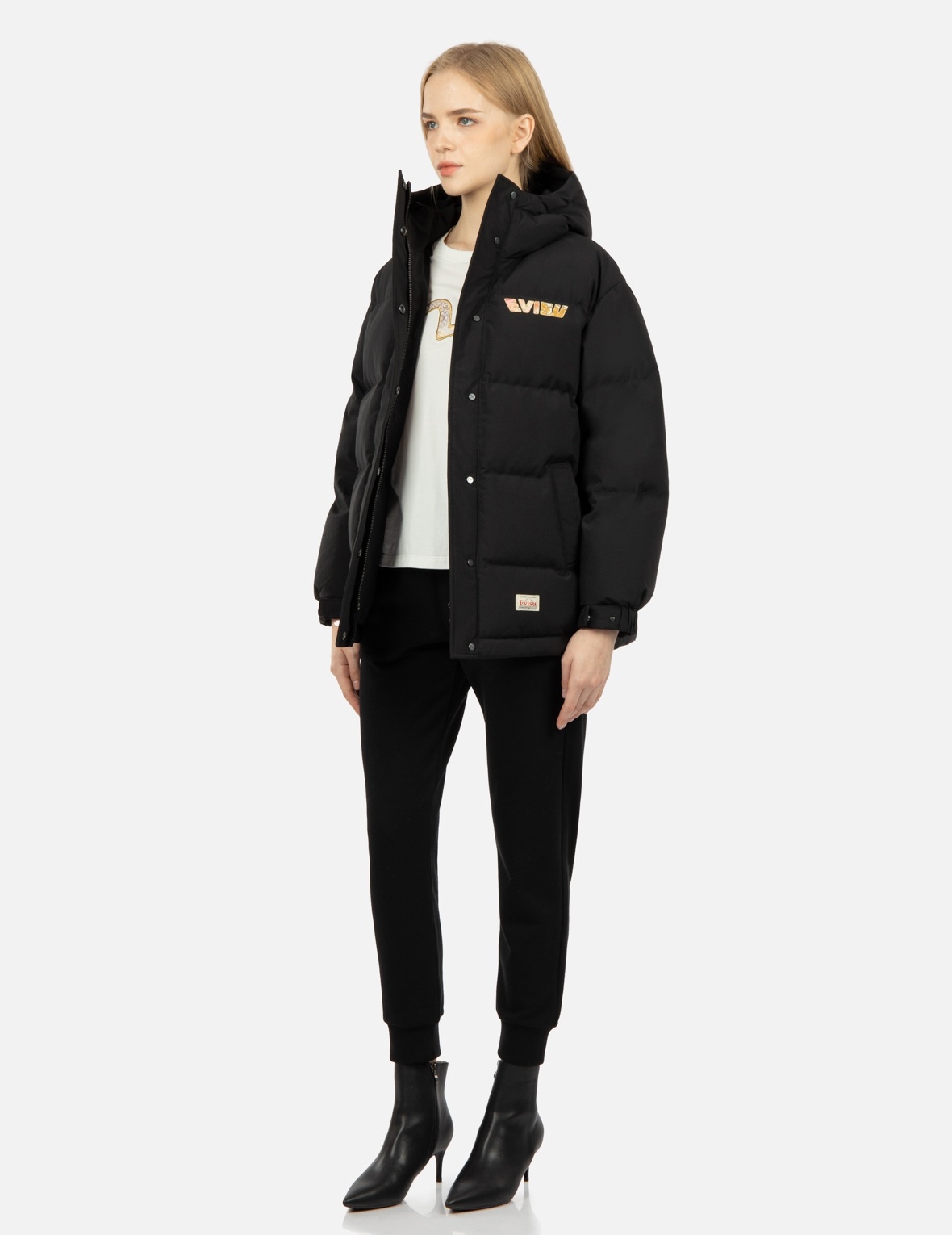 TATTOO KOI PATTERN DAICOCK PRINT DOWN JACKET - 4