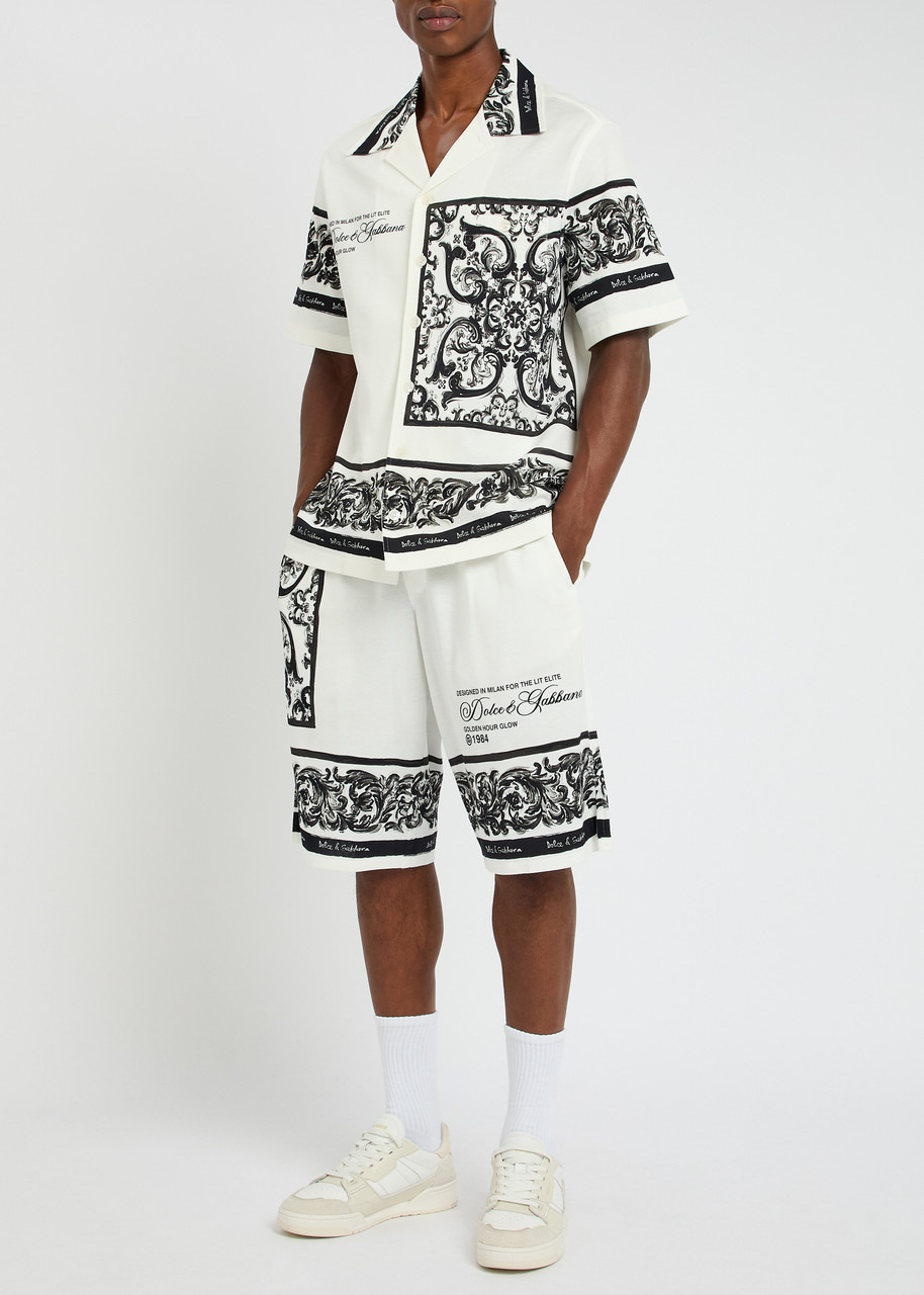Dolce & Gabbana Printed Piqué Cotton Shirt - 4