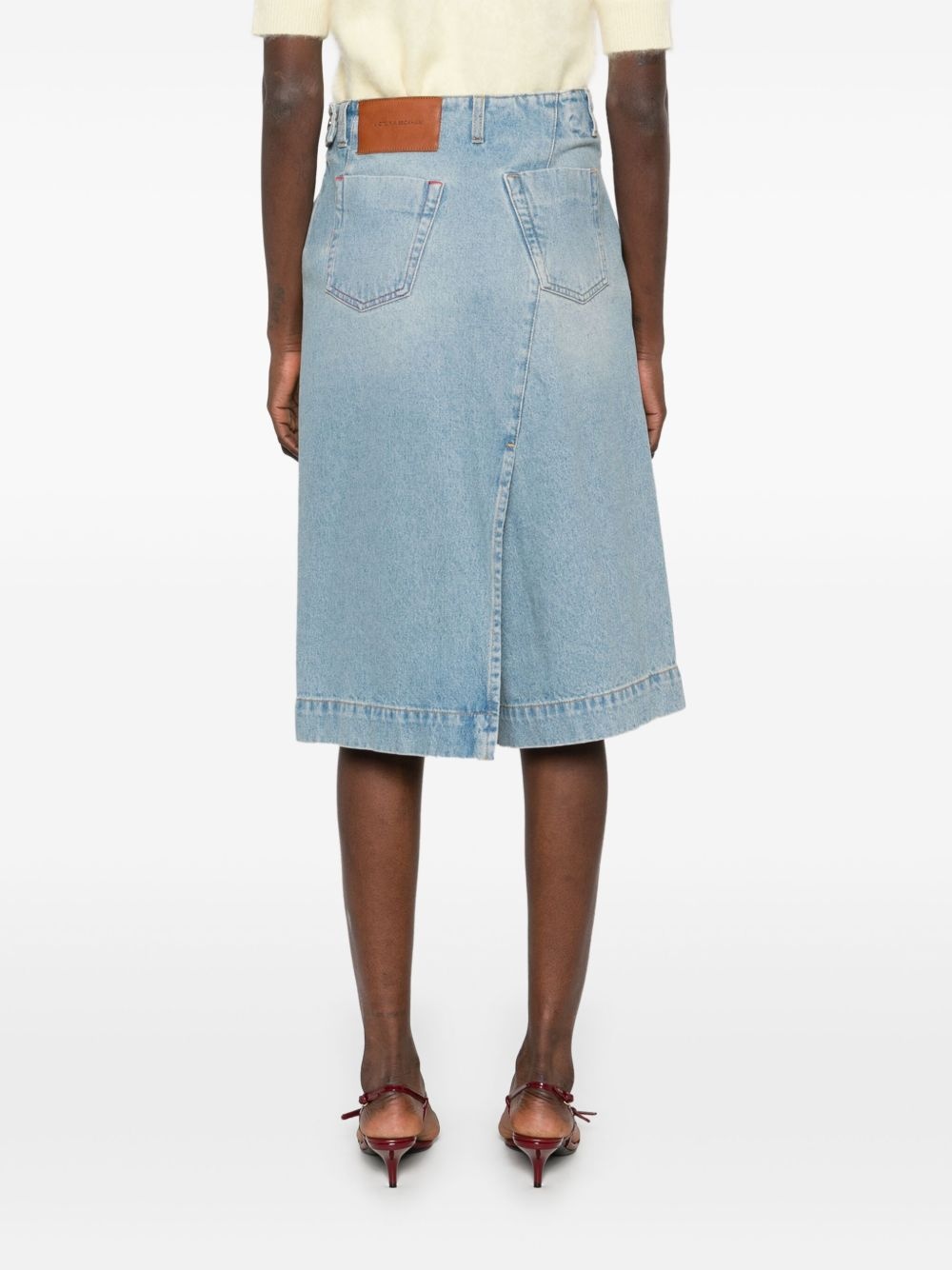 denim midi skirt - 4