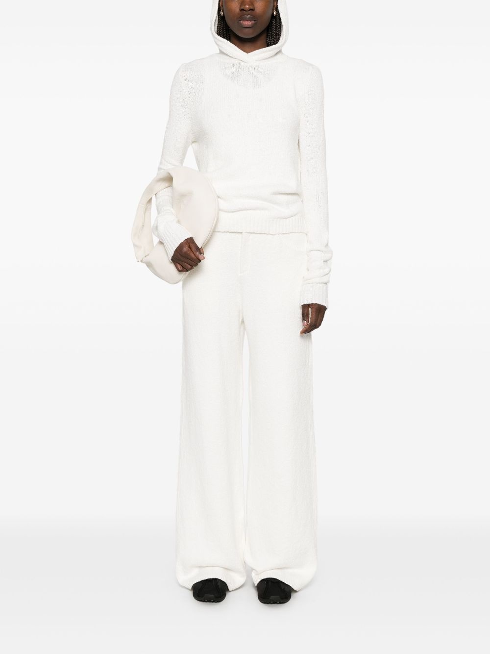 wide-leg knitted trousers - 2