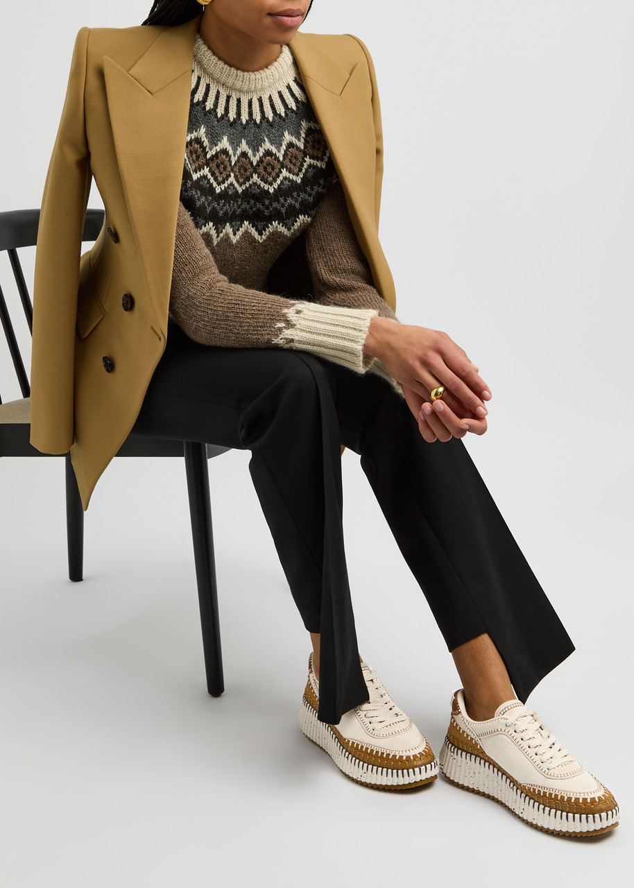 Chloe Nama Panelled Suede Sneakers - 5