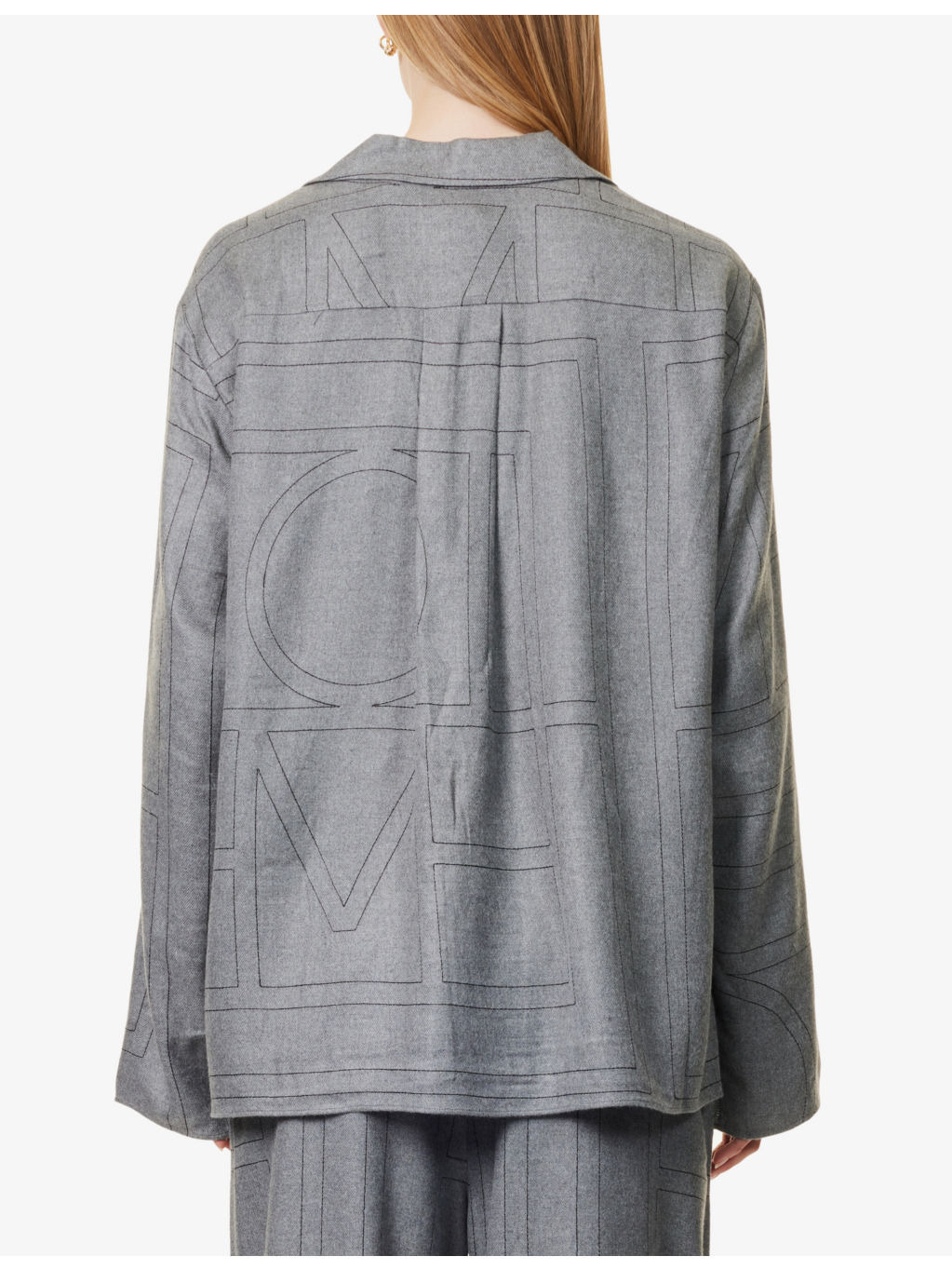 Notched-lapel flannel-texture modal shirt - 4