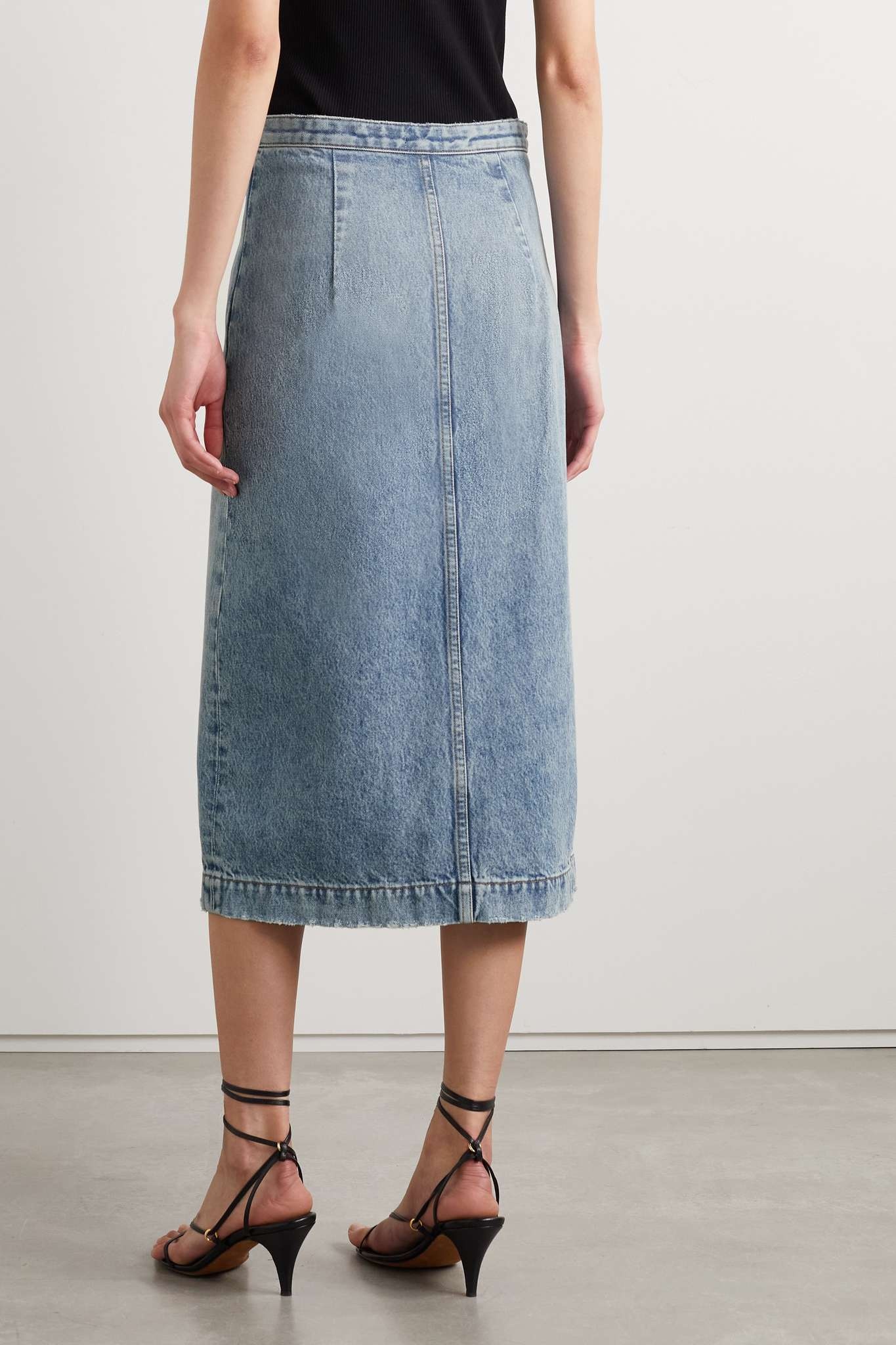 Fraser denim midi skirt - 4