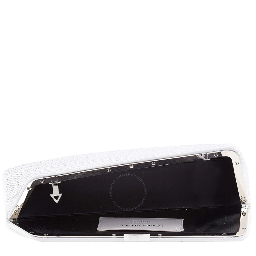 The Attico Silver Glitter Long Night Clutch - 5