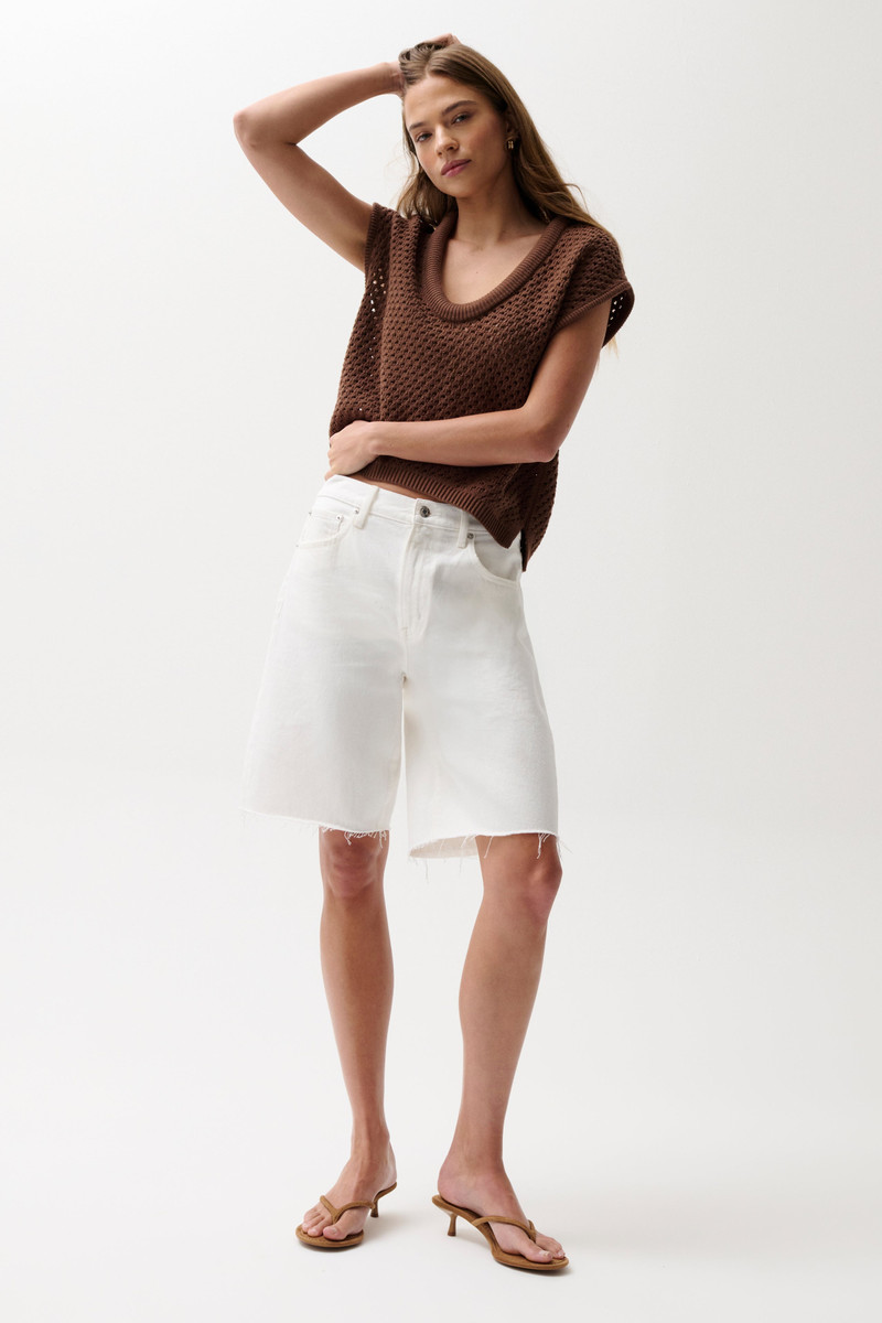 NOLAN RELAXED STRAIGHT CUT OFF - PAPER WHITE 4