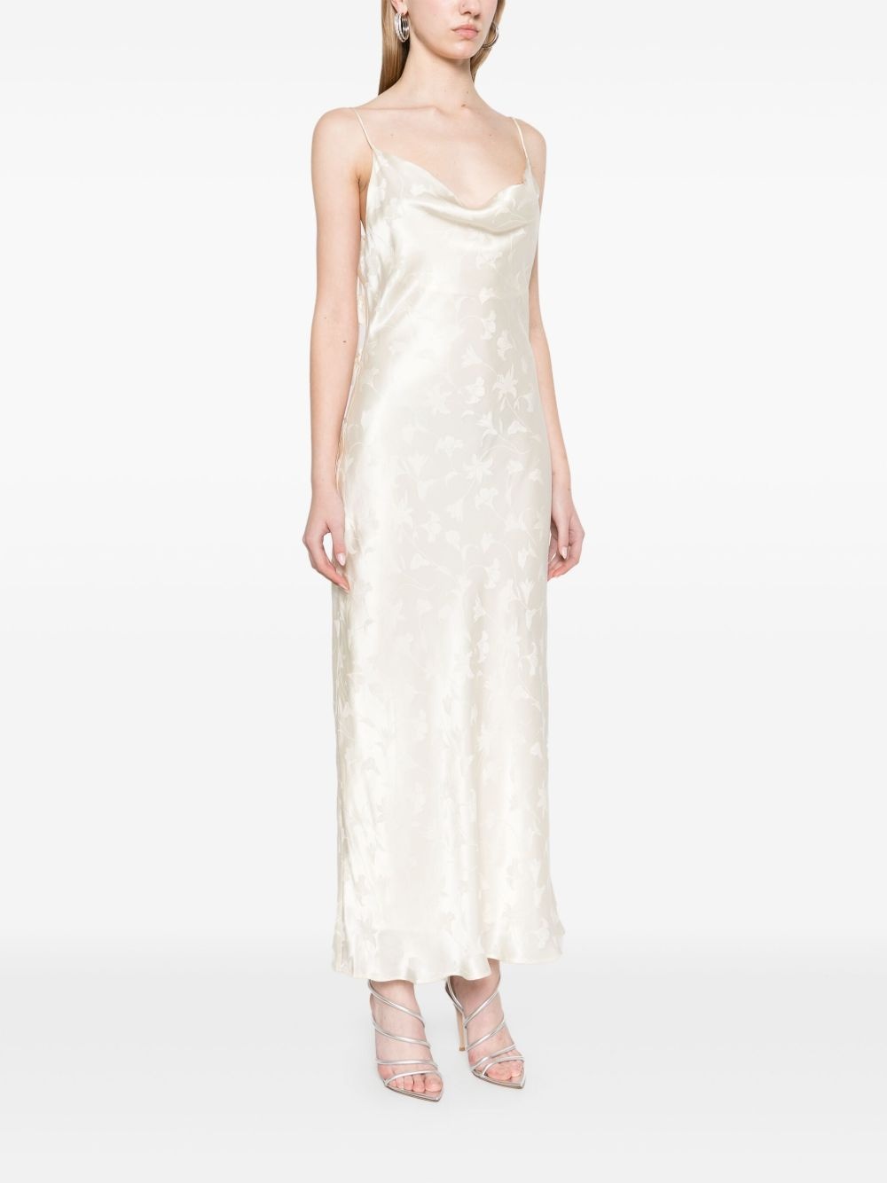satin midi dress - 3