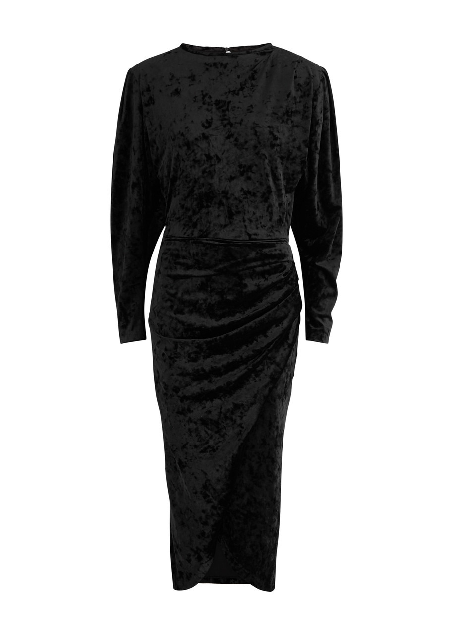 Isabel Marant étoile Hadley Draped Velvet Midi Dress - 1