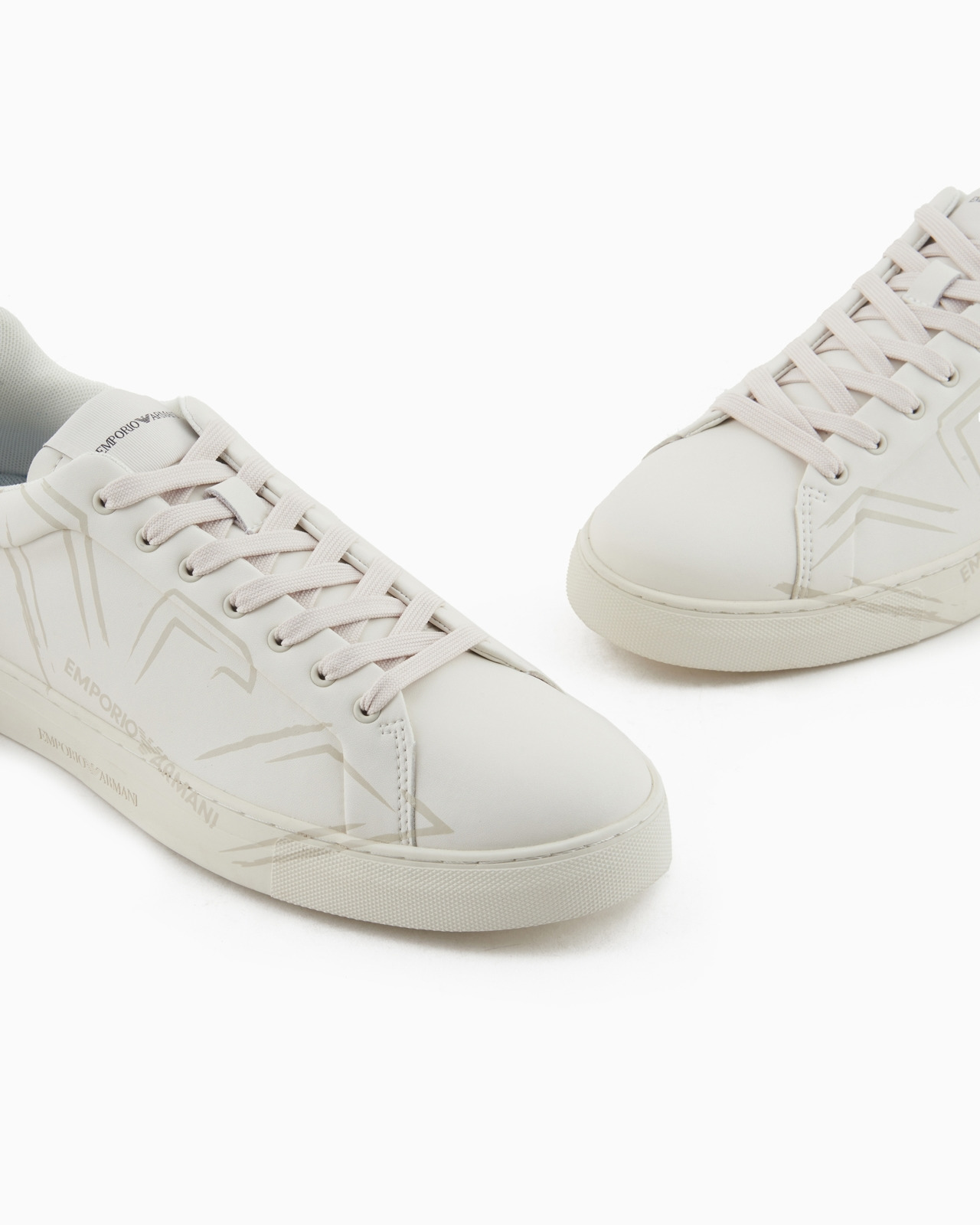 Soft leather sneakers with eagle print - 5