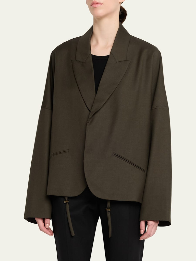 Relaxed Wool Cardigan Blazer 4