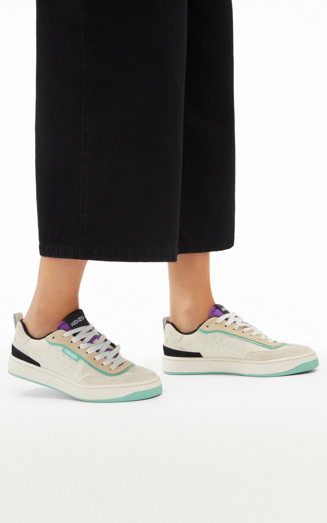 KENZO Kourt 80 leather trainers - 2