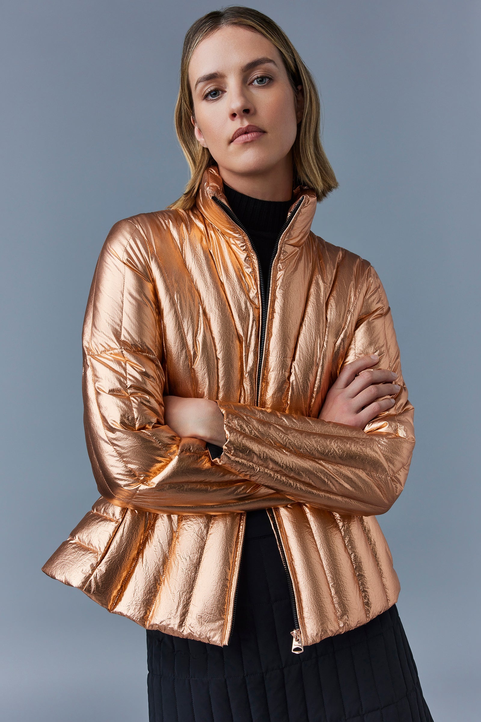 LANY-M Metallic Laminate Light Down jacket - 2