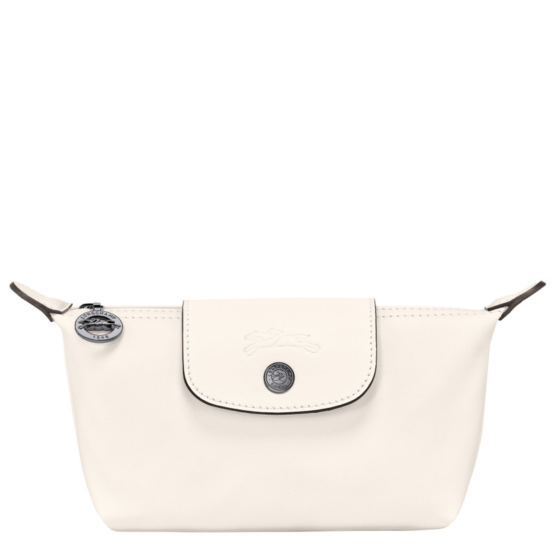 Le Pliage Xtra Pouch Ecru - Leather 1