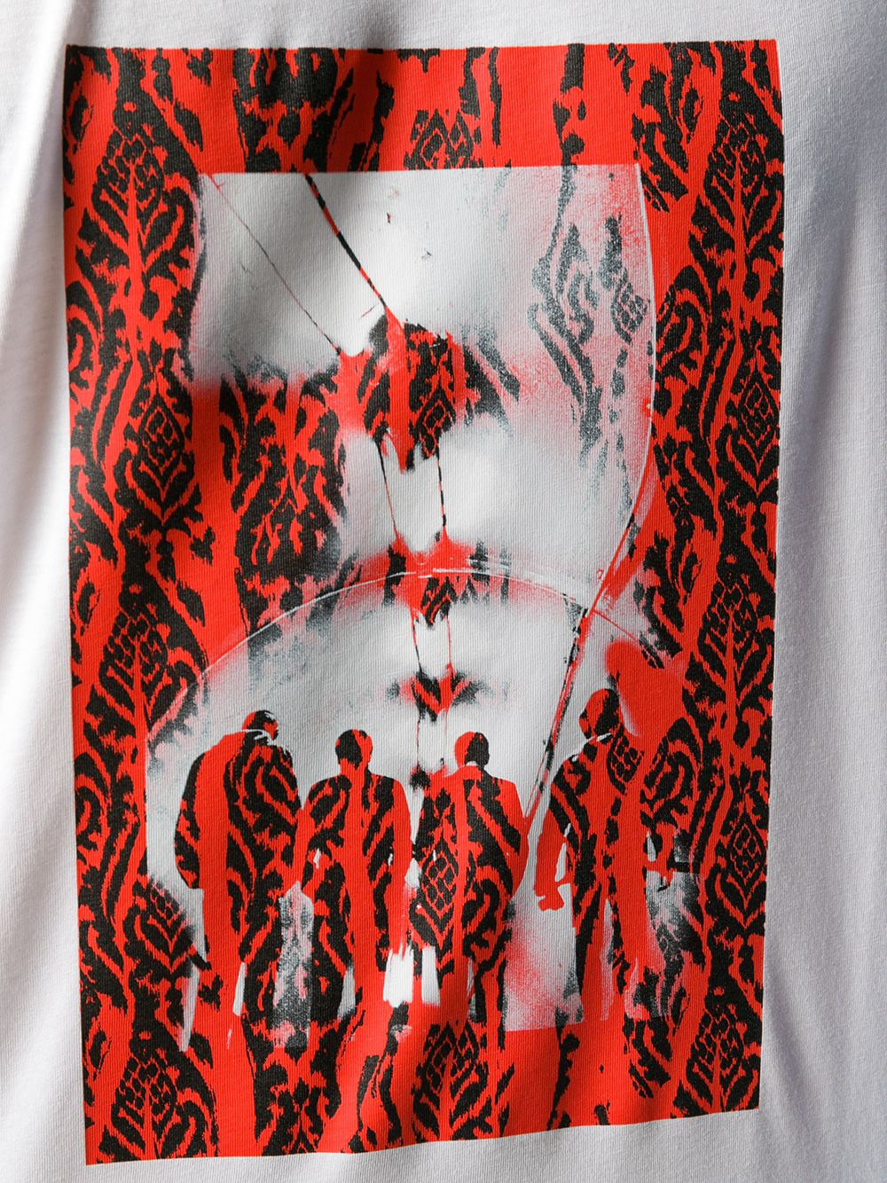 contrast print T-shirt - 5