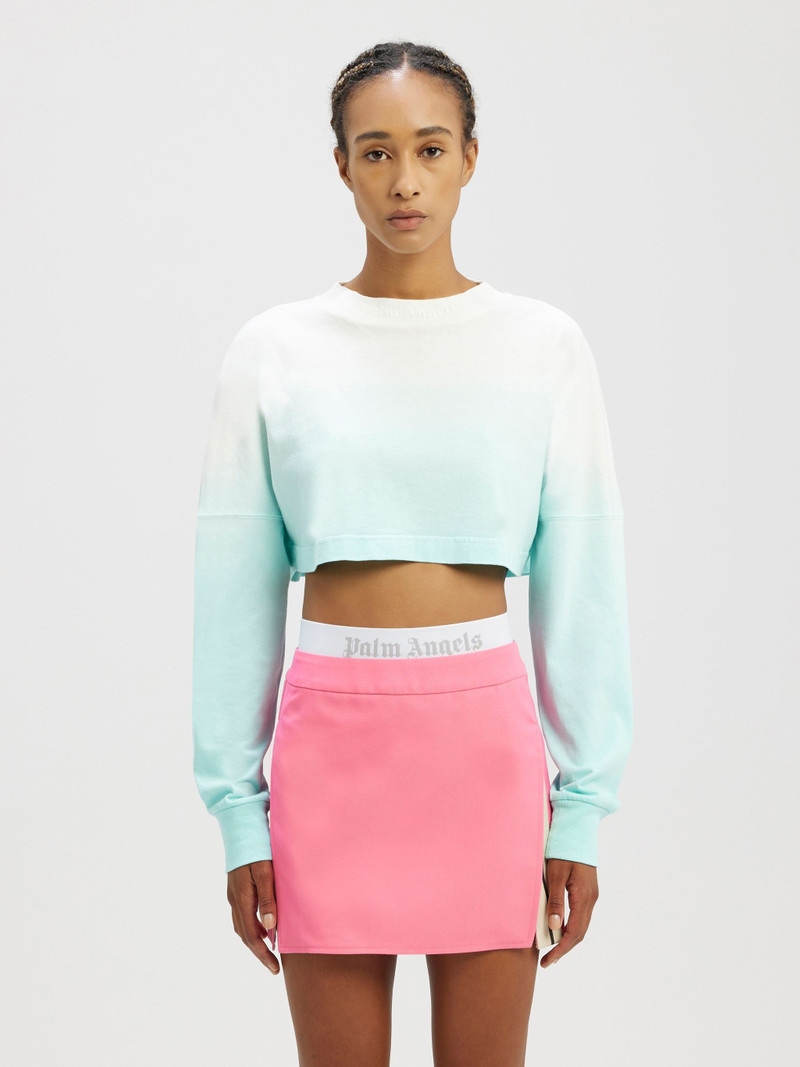 Gradient Cropped Overlogo T-Shirt 3