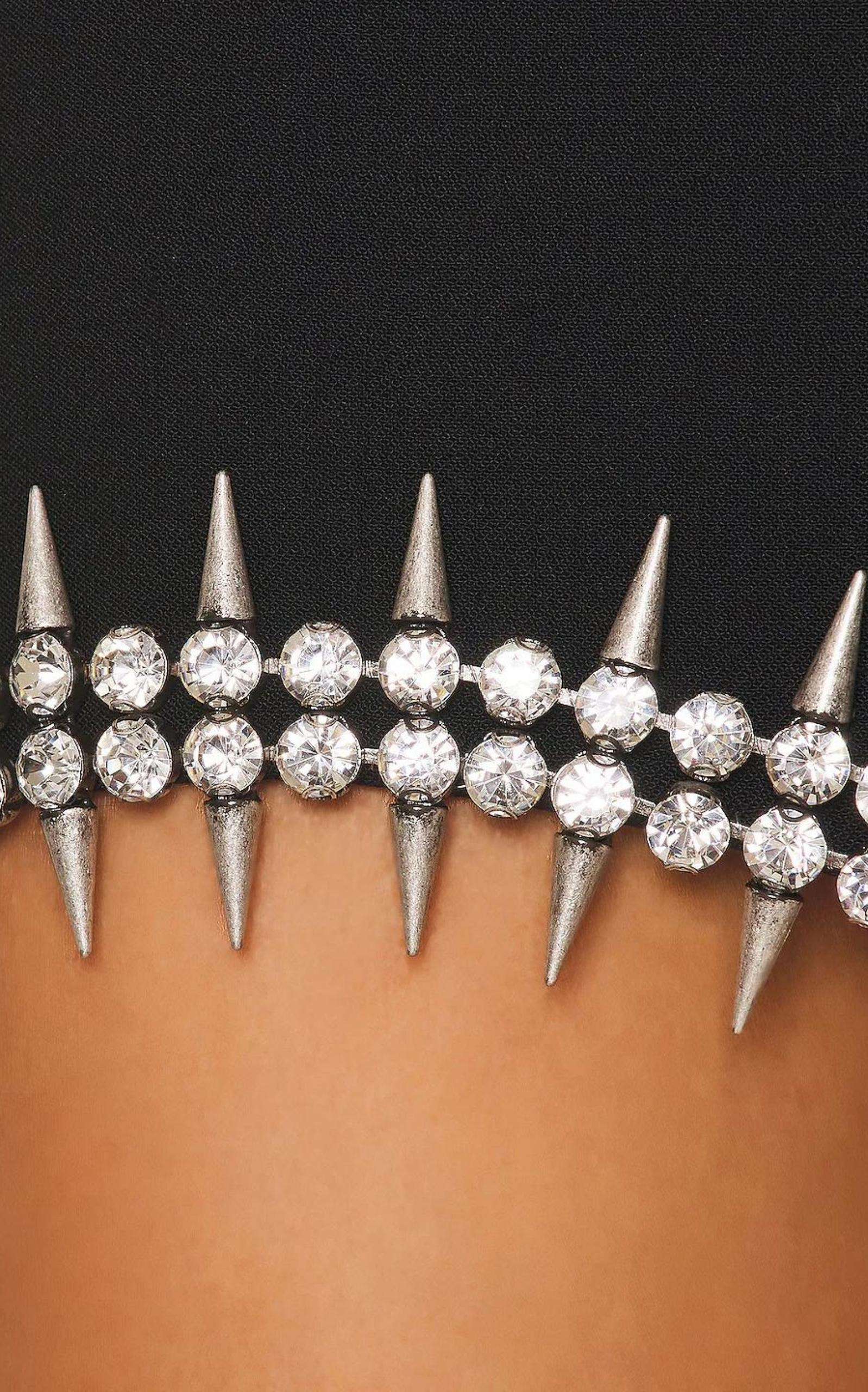 Crystal Spike Mini Dress - 7