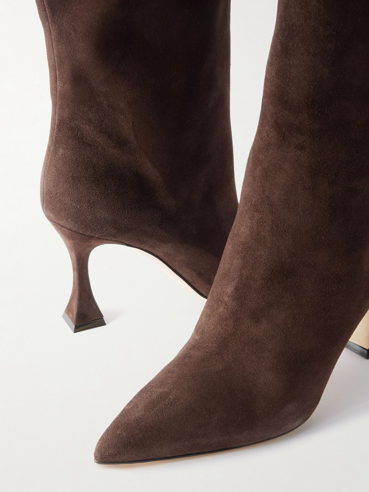 Miralonepla 90 suede knee boots Dark brown - 4