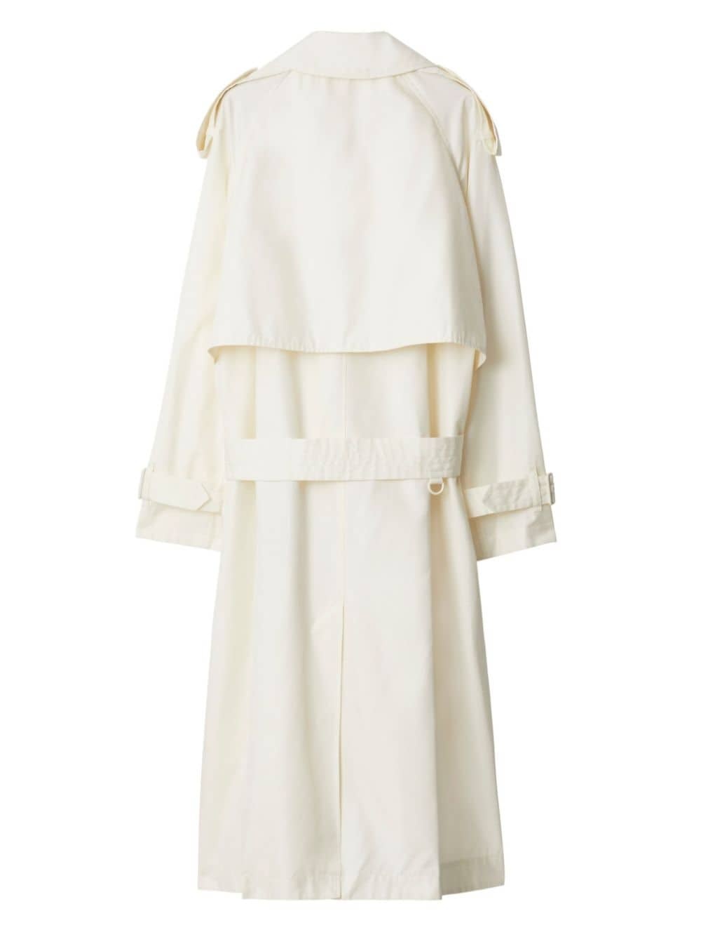 double-breasted belted trench coat - 6