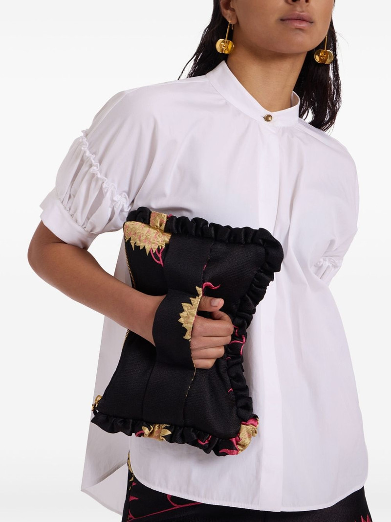 La DoubleJ floral-pattern clutch bag outlook