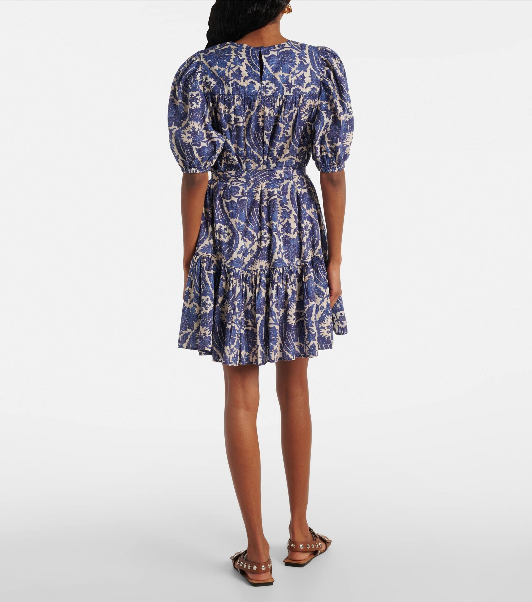 Rosalie printed cotton-blend minidress - 3