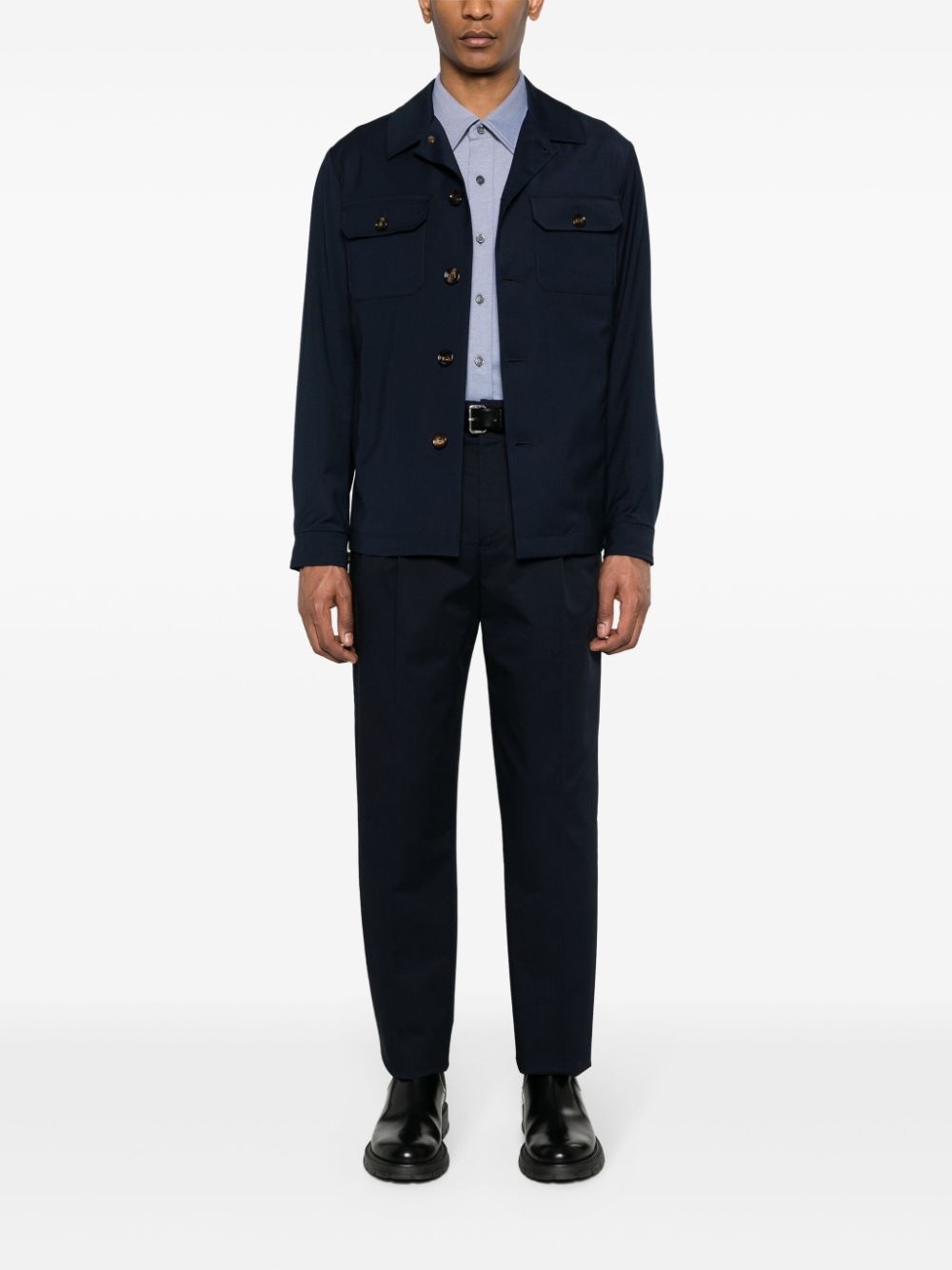 tapered cotton chino trousers - 2