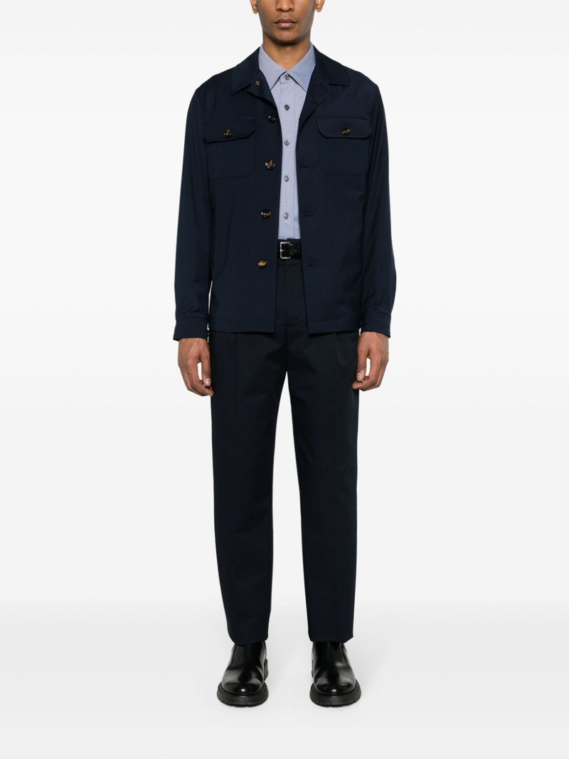 LARDINI tapered cotton chino trousers outlook