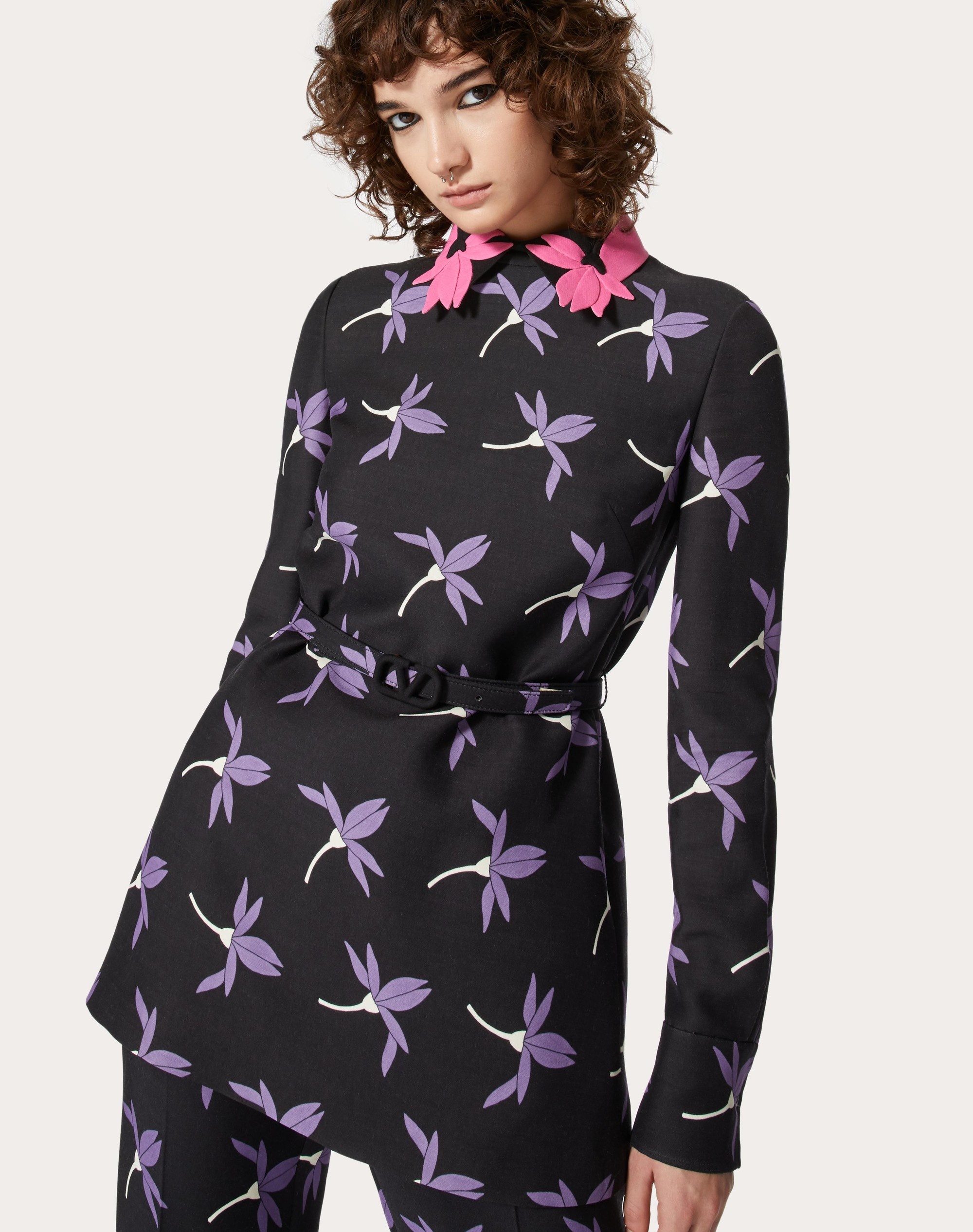 PRINTED CREPE COUTURE TOP - 5