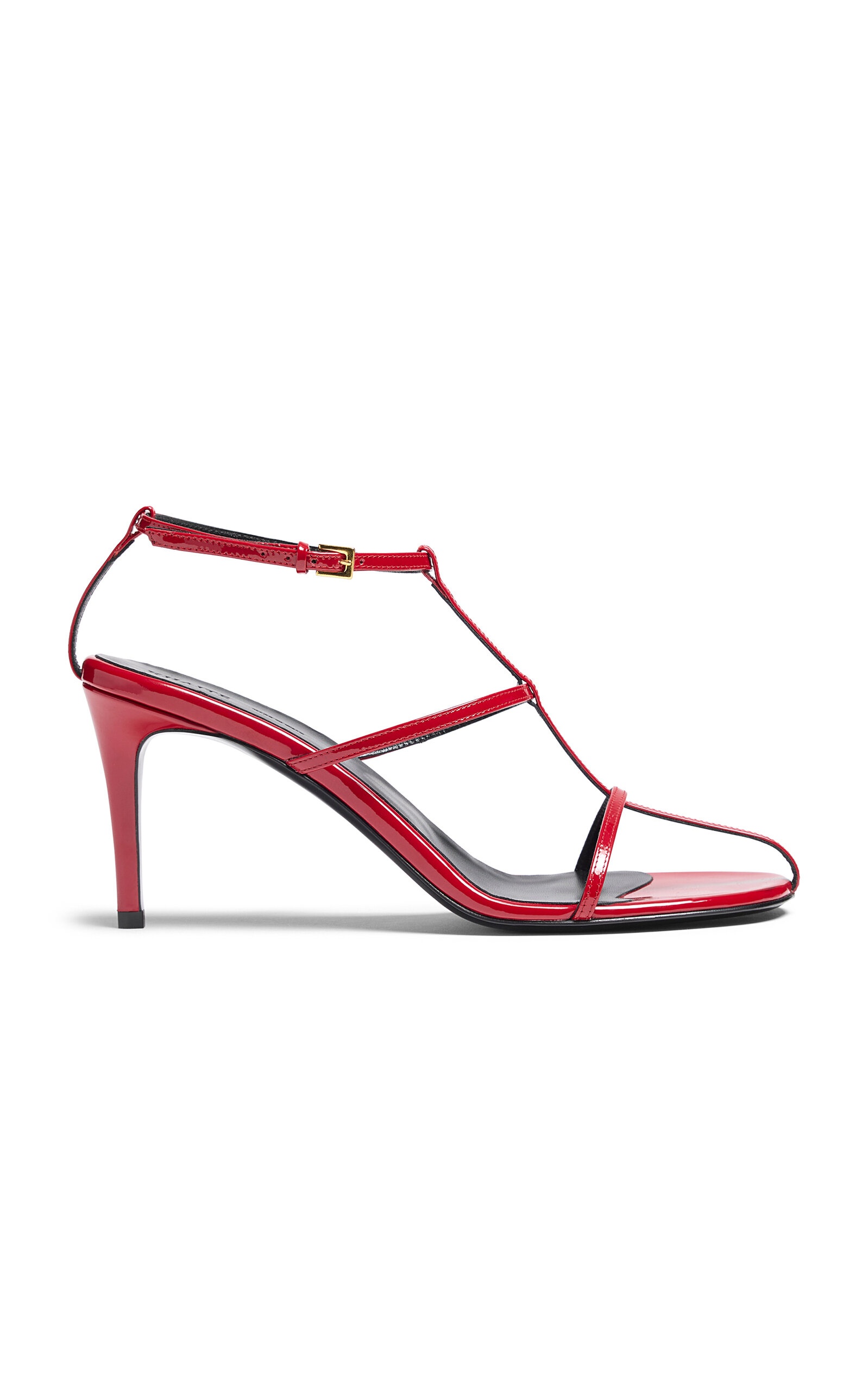 Cage Patent Leather Sandals red - 1