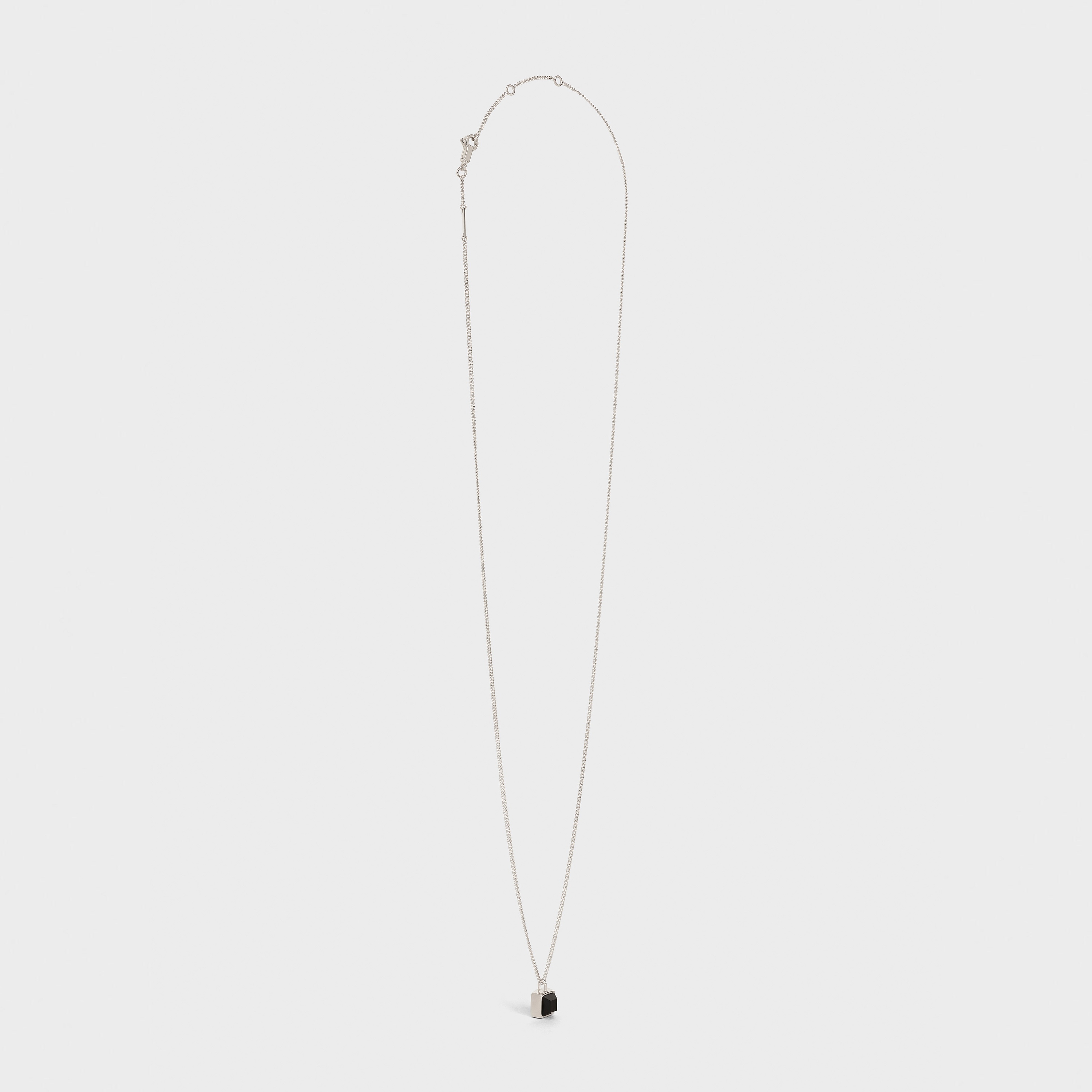 AIGUISE NECKLACE IN STERLING SILVER AND ONYX - 2